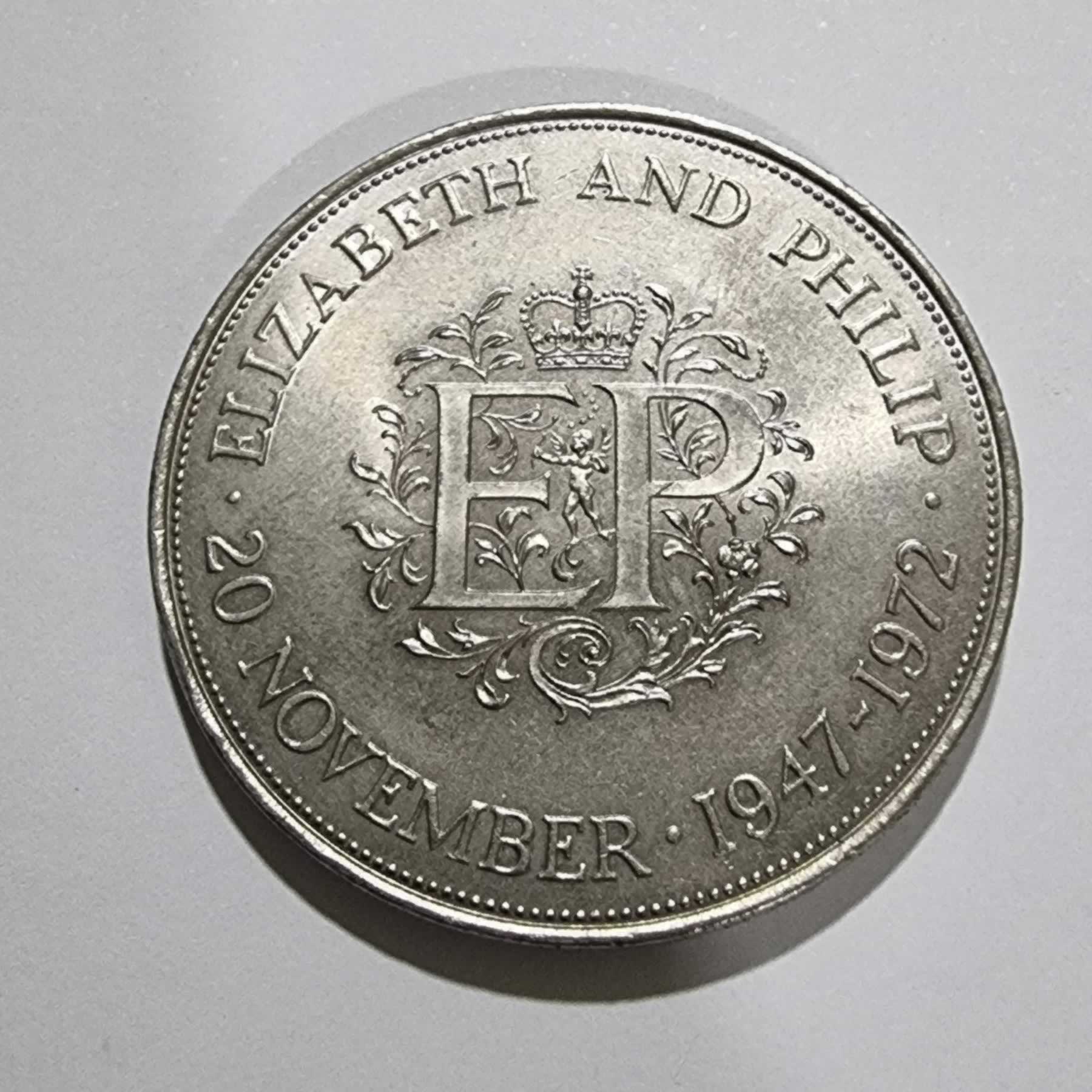 Reverso de 25 New Pence, ND-1972