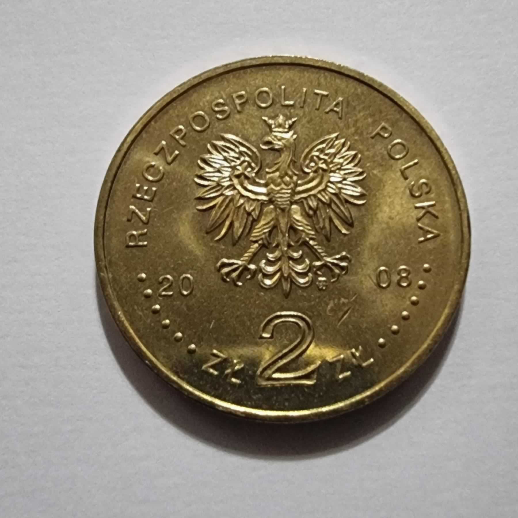 Reverso de 2 Zlote, 2008