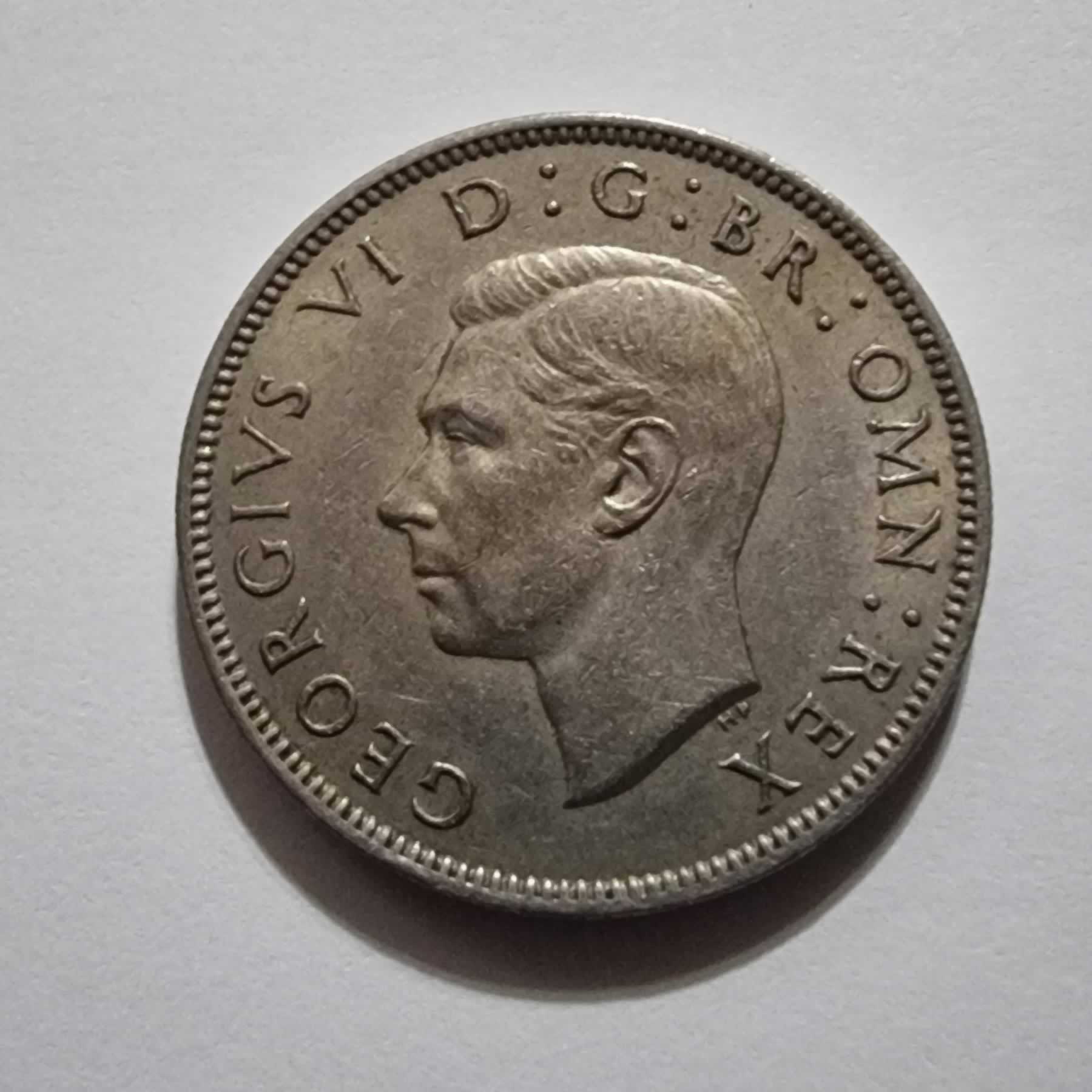 Anverso de 1 Florin (Two Shillings), 1949
