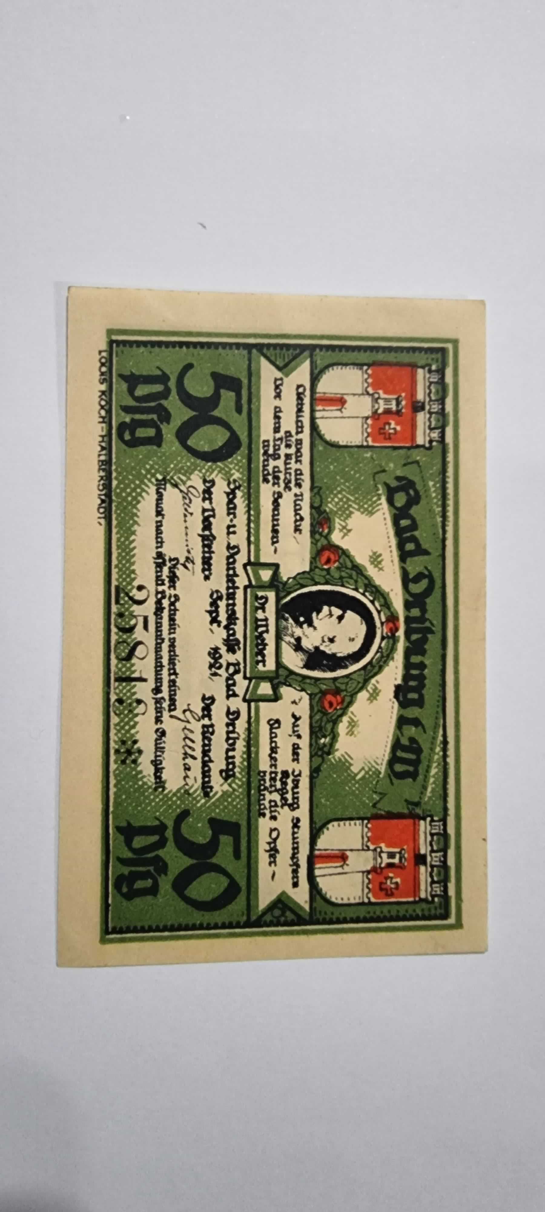 Anverso de 50 Pfennig, 1921