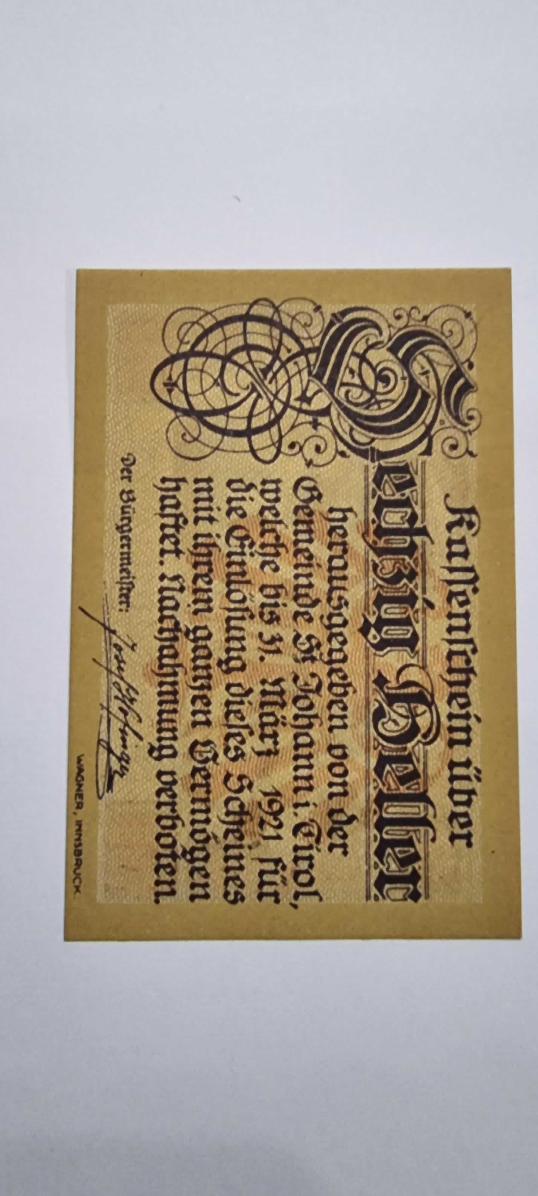 Anverso de 60 Heller, 1920 f