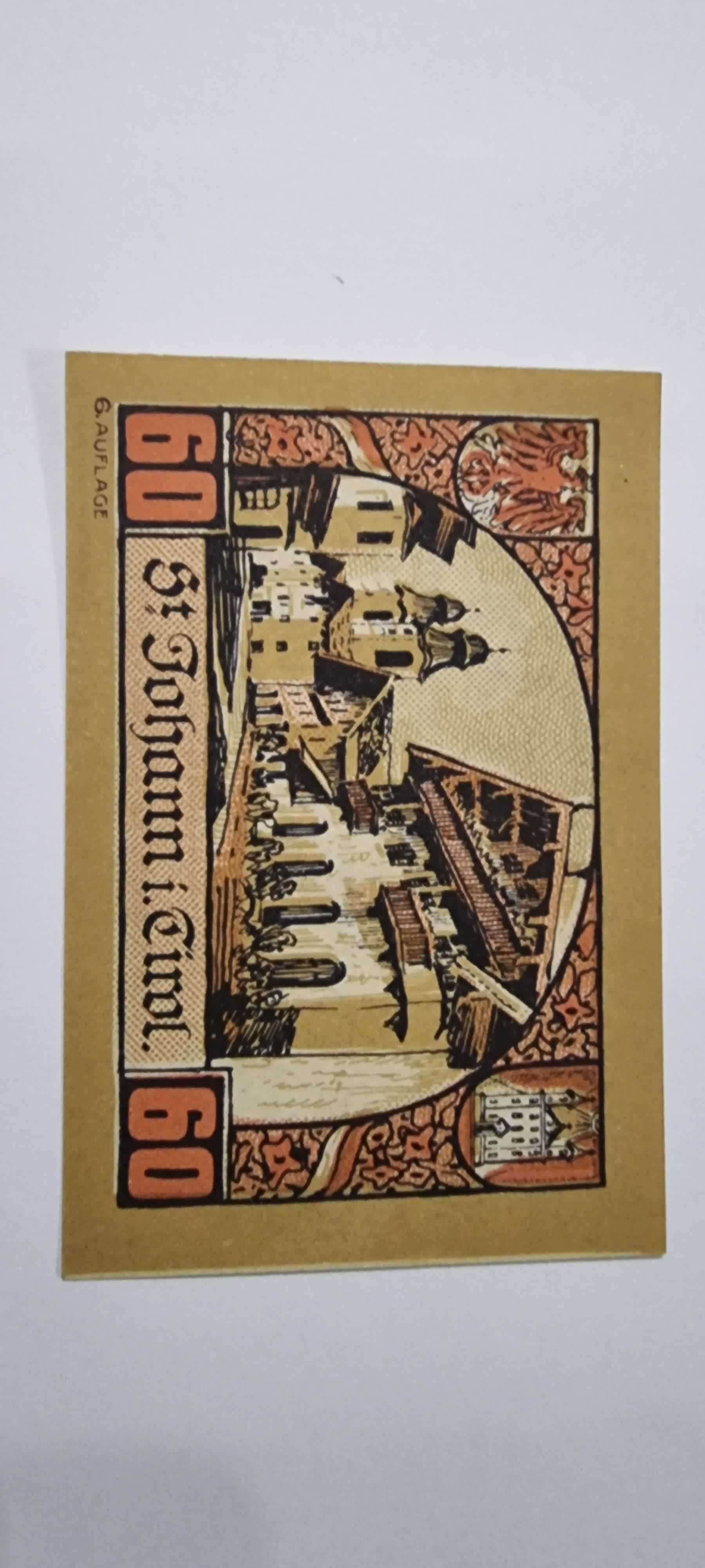 Reverso de 60 Heller, 1920 f