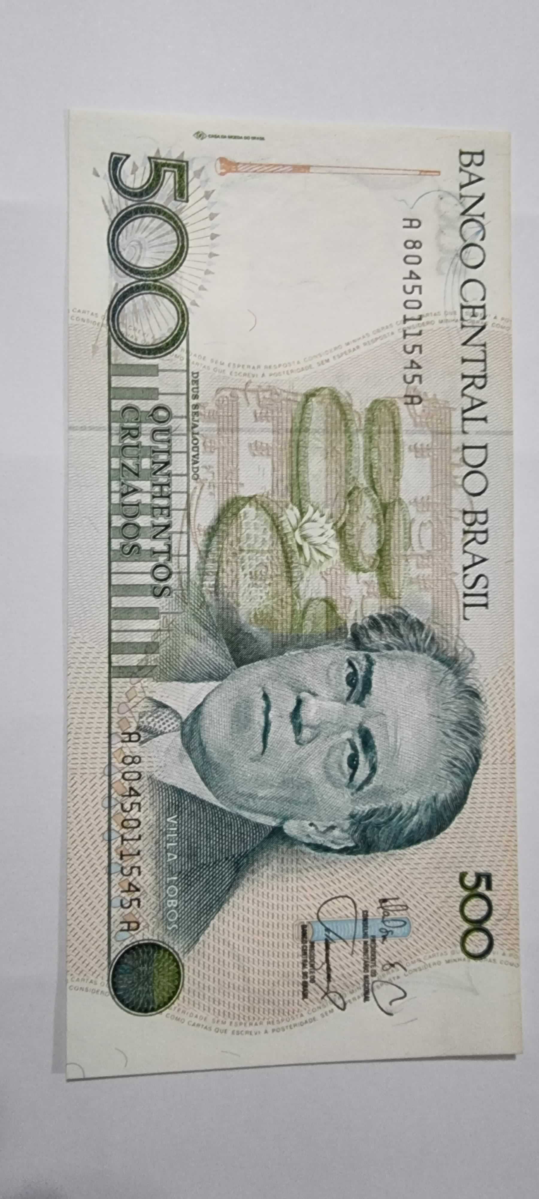 Anverso de 500 Cruzados, 1986 d