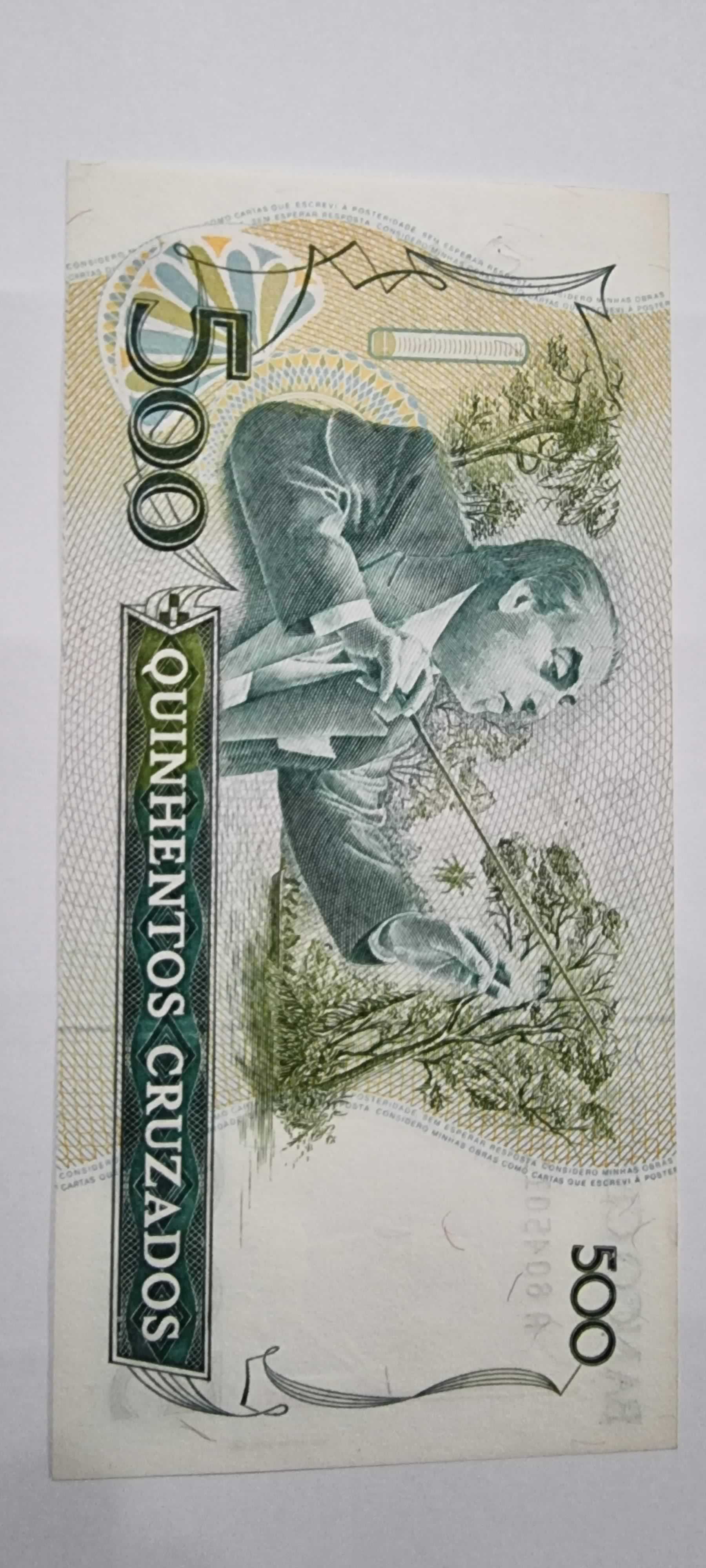 Reverso de 500 Cruzados, 1986 d