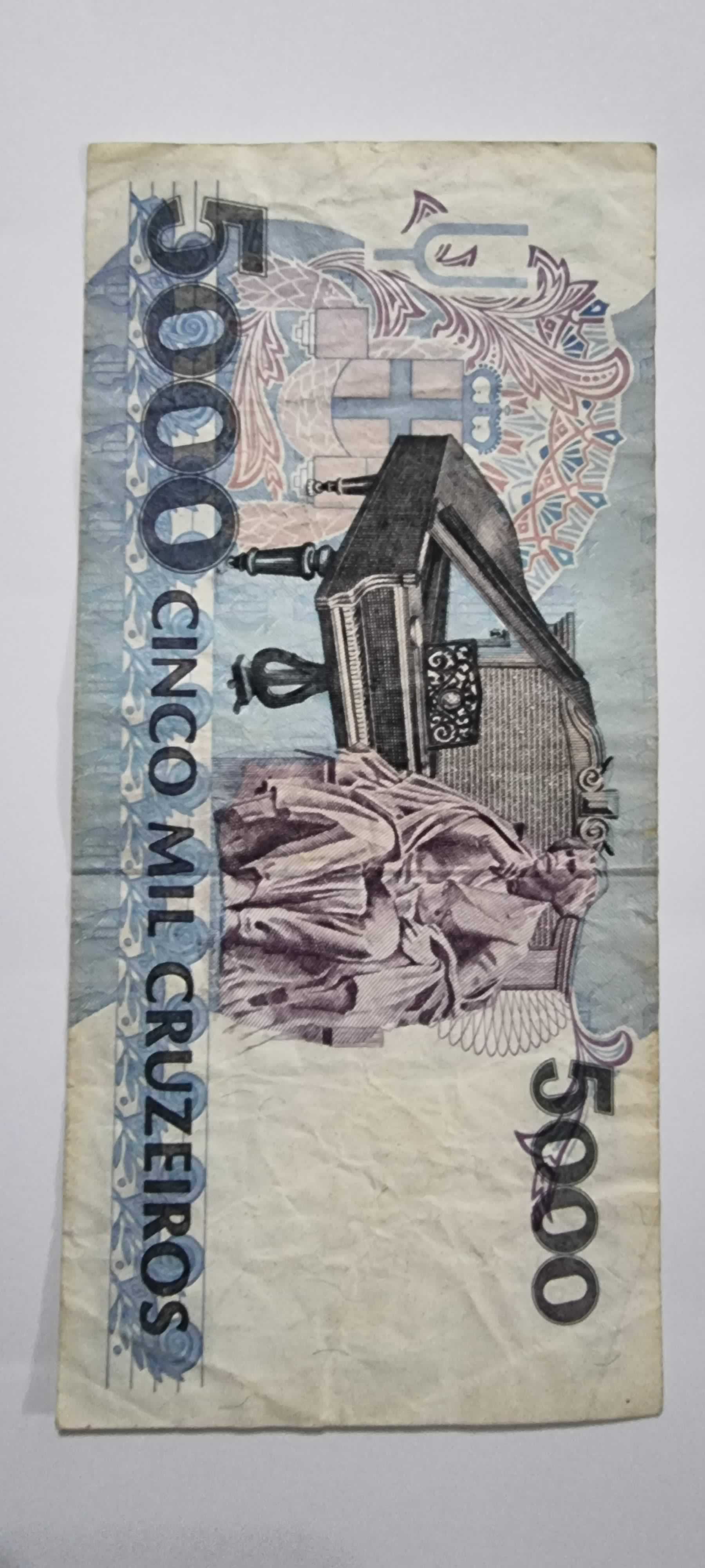 Reverso de 5000 Cruzeiros, ND (1990-93) c