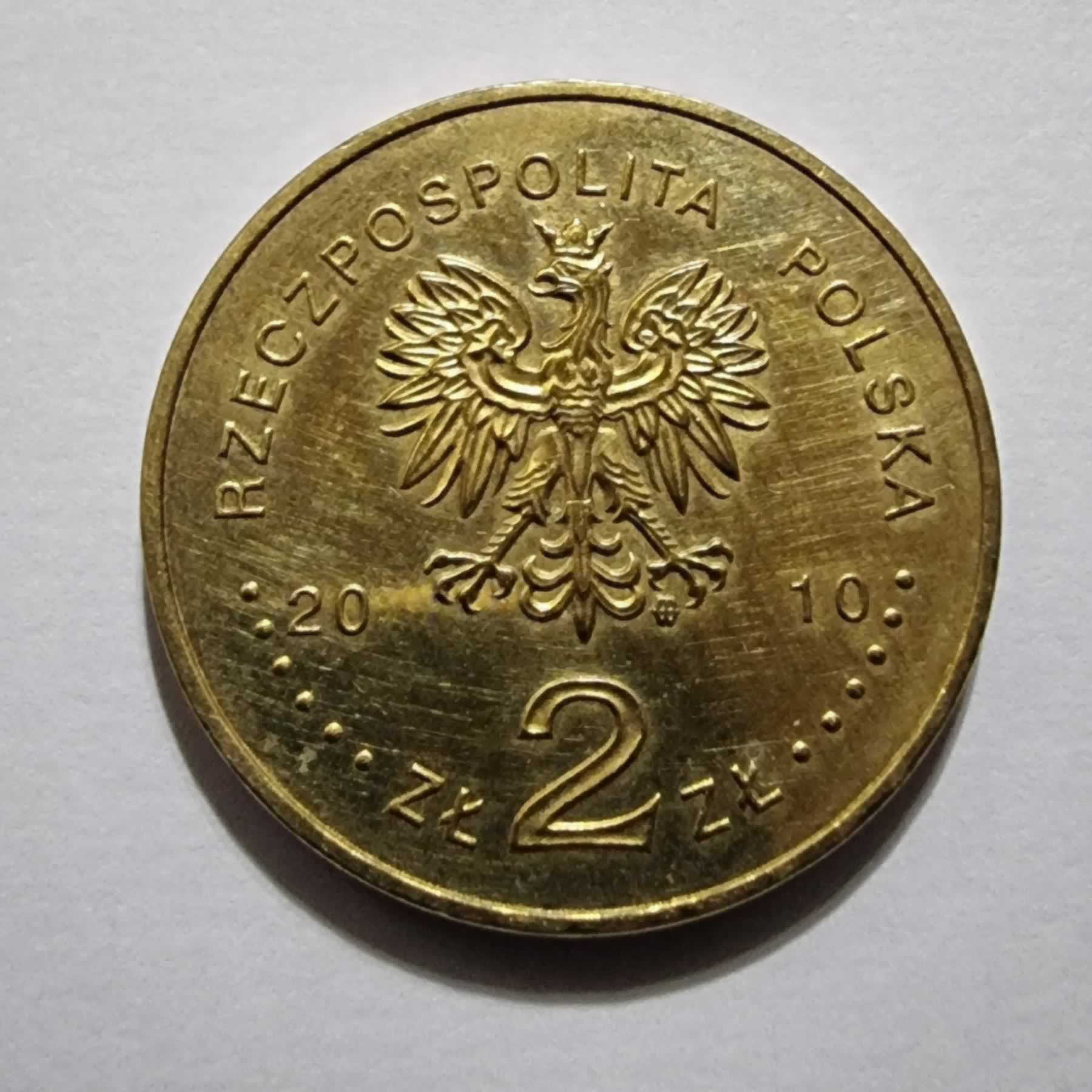 Reverso de 2 Zlote, 2010