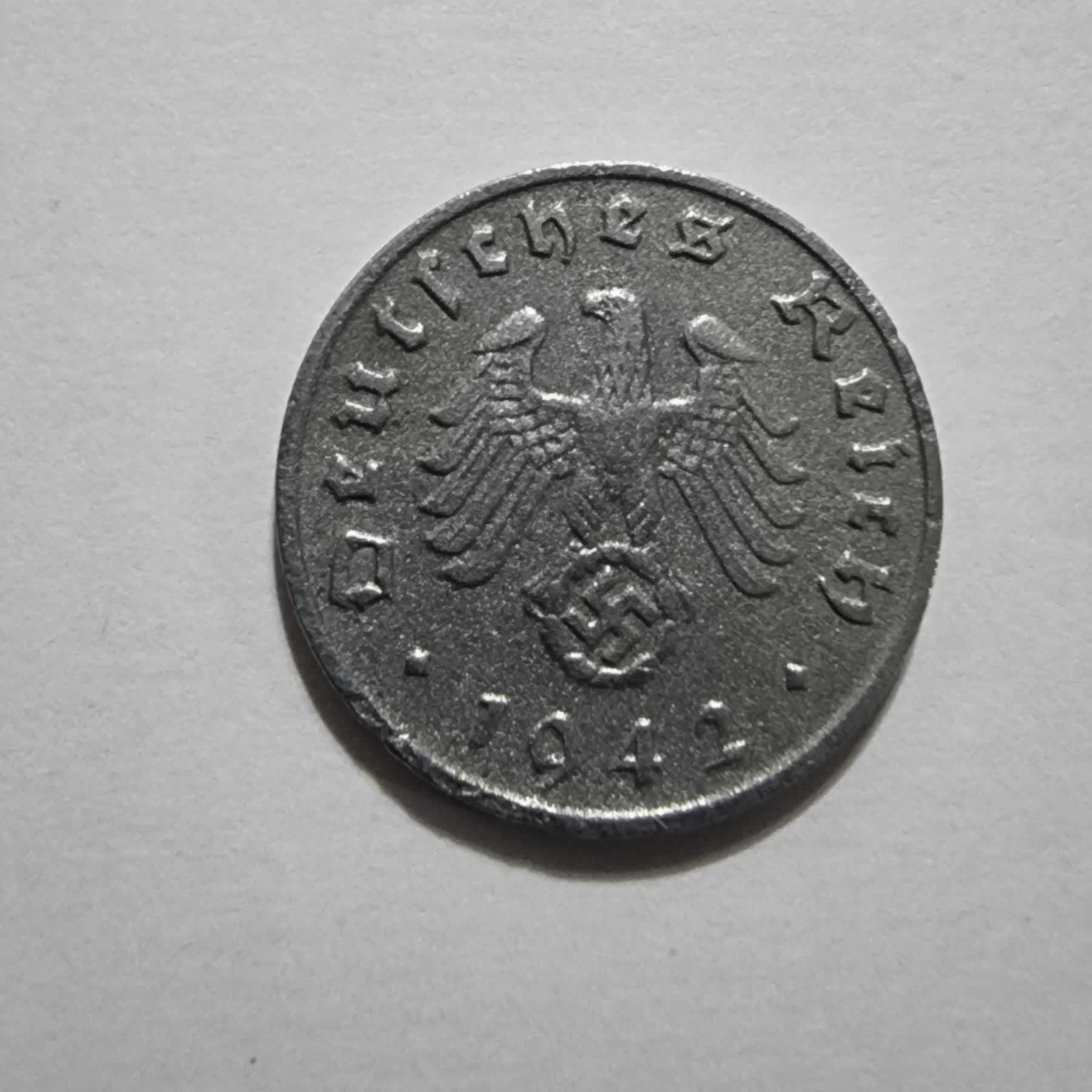 Anverso de 1 Reichspfennig, 1942 D
