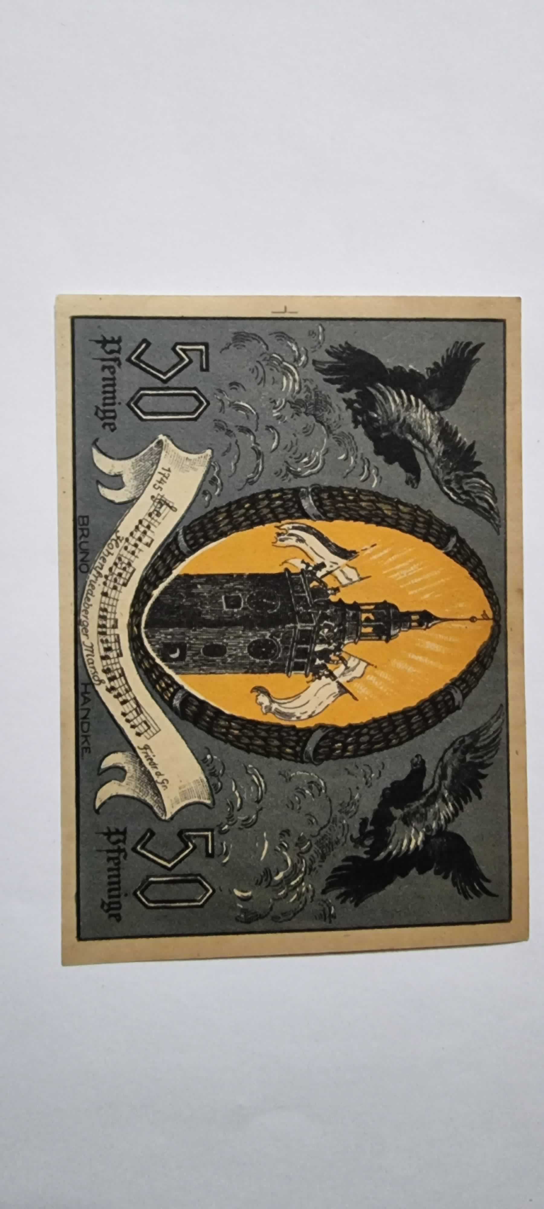 Anverso de 50 Pfennig, 1921, Alemania · Rep. Weimar
