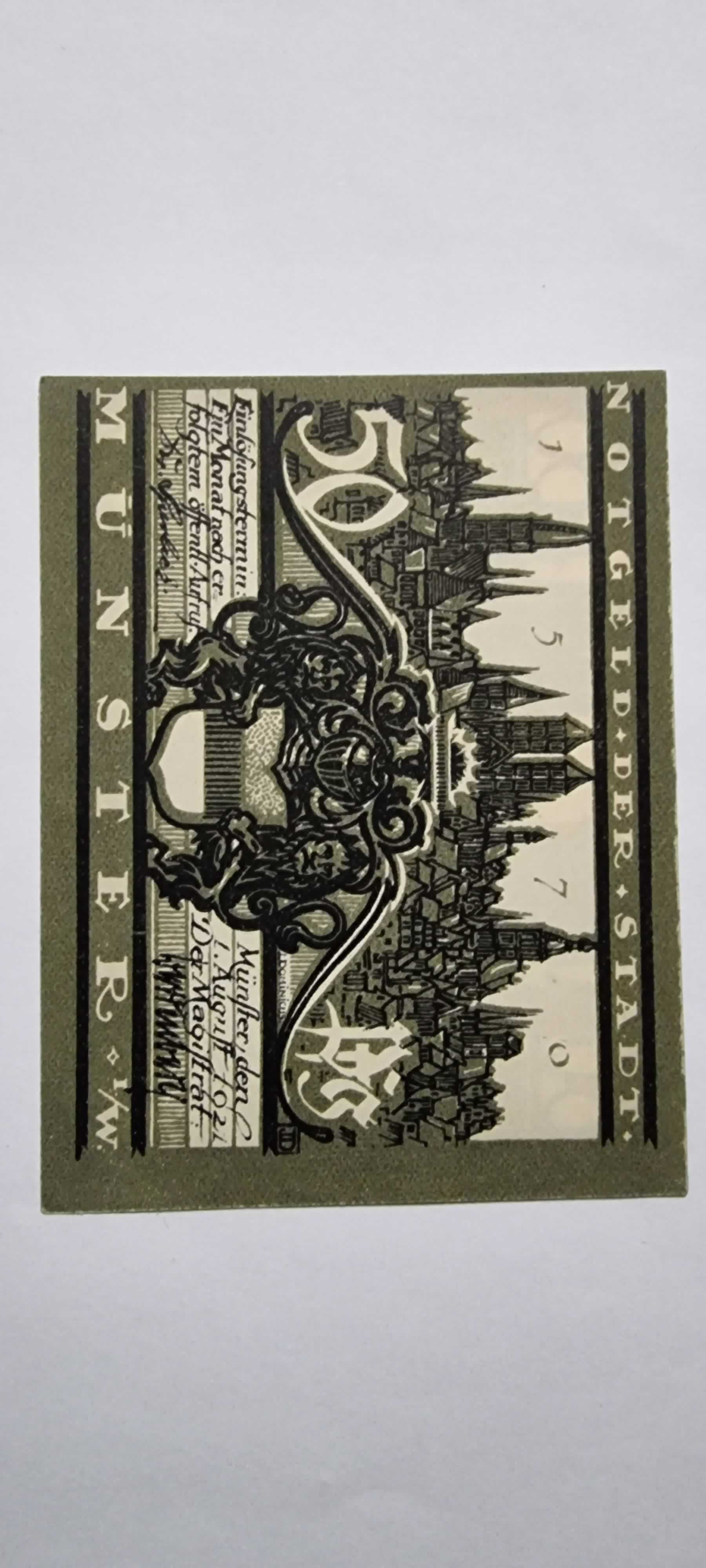 Anverso de 50 Pfennig, 1921
