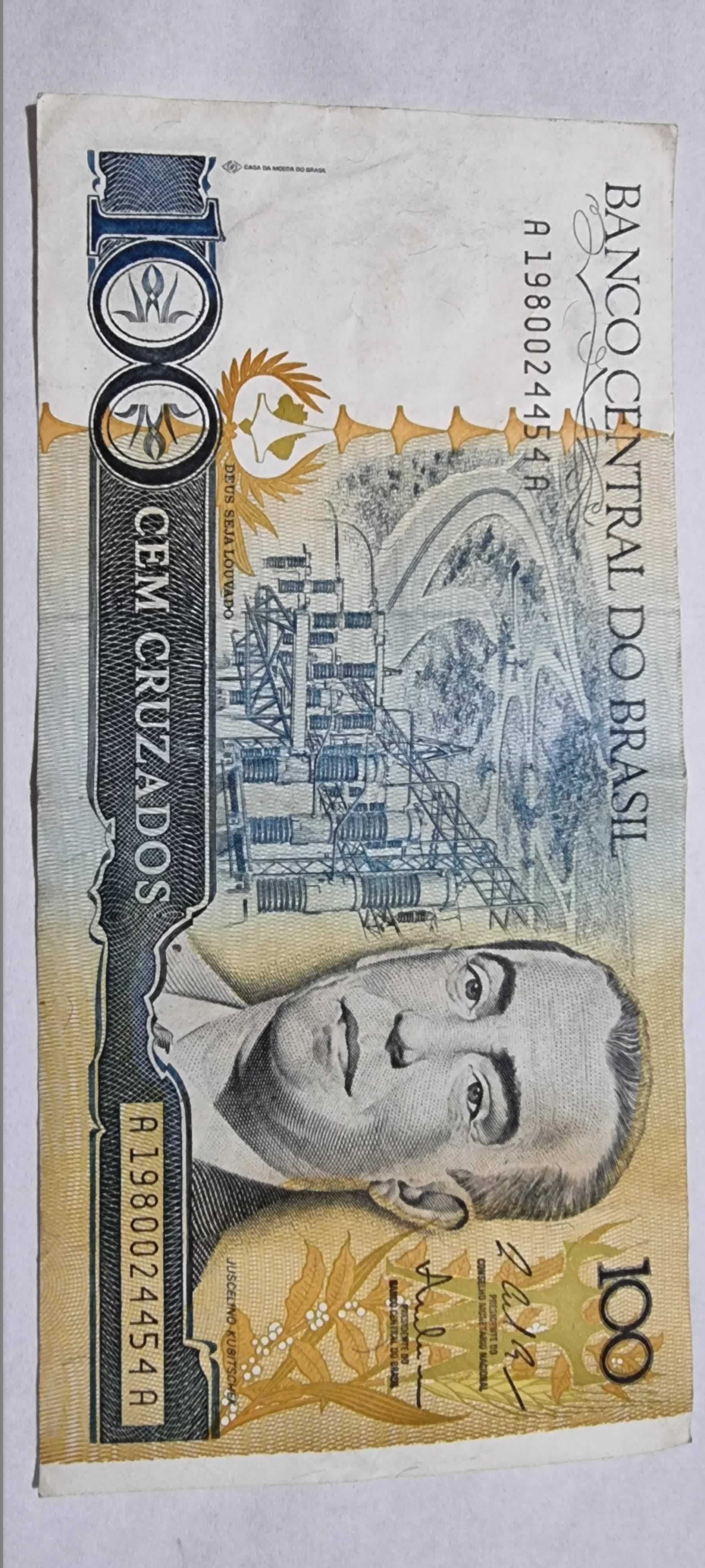 Anverso de 100 Cruzados, ND (1986-88)