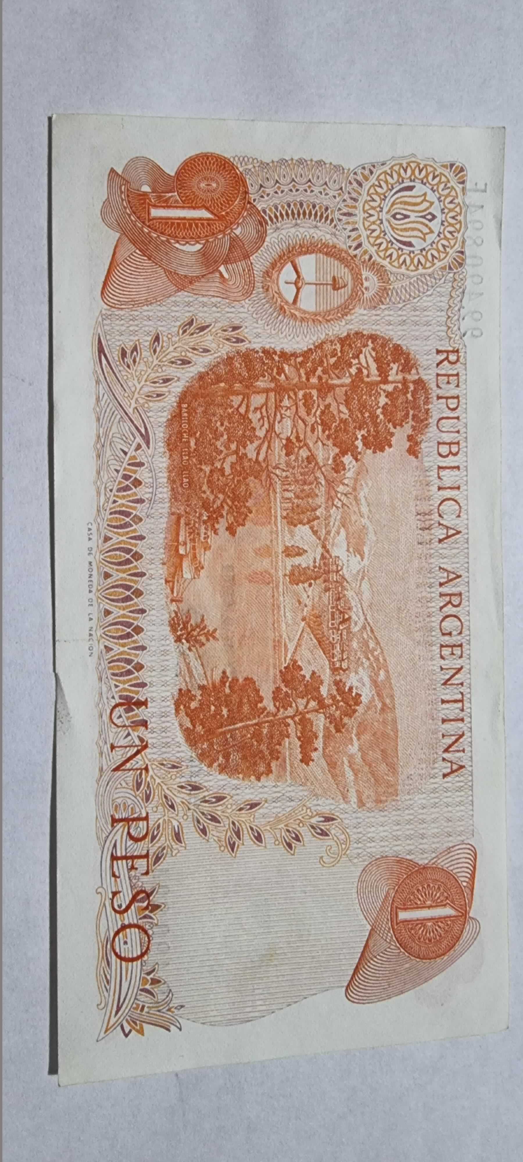 Reverso de 1 Peso, ND (1974), Argentina
