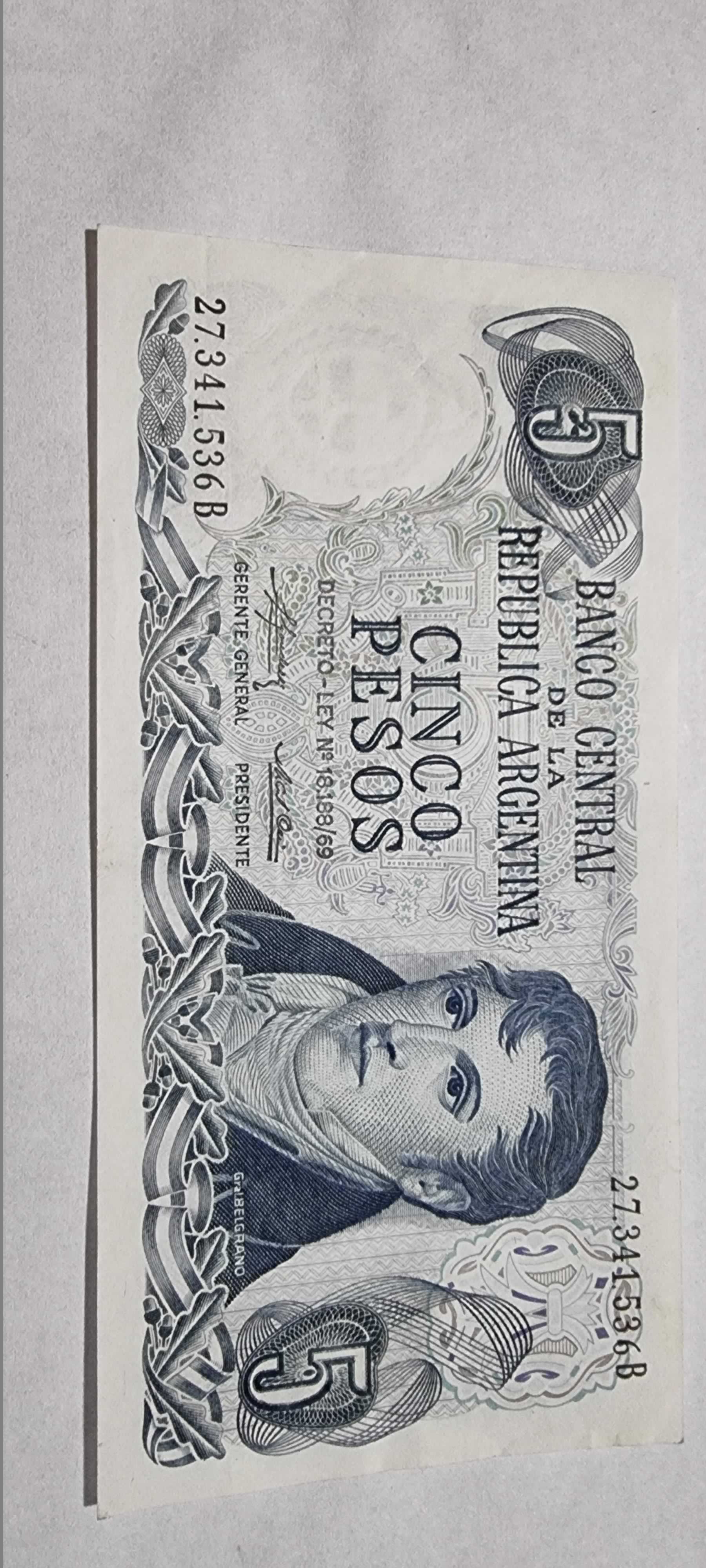Anverso de 5 Pesos, ND (1974-76)