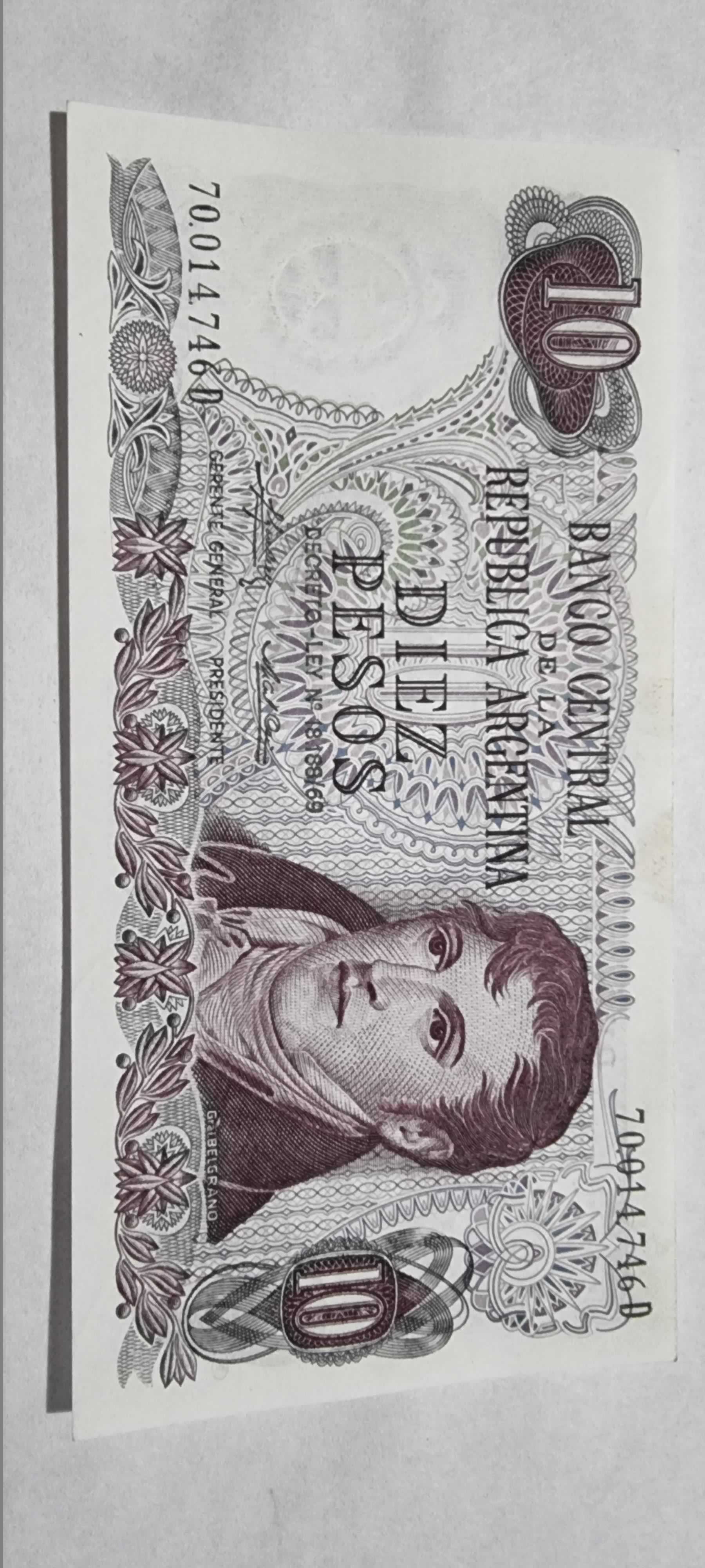 Anverso de 10 Pesos, ND (1970-73)