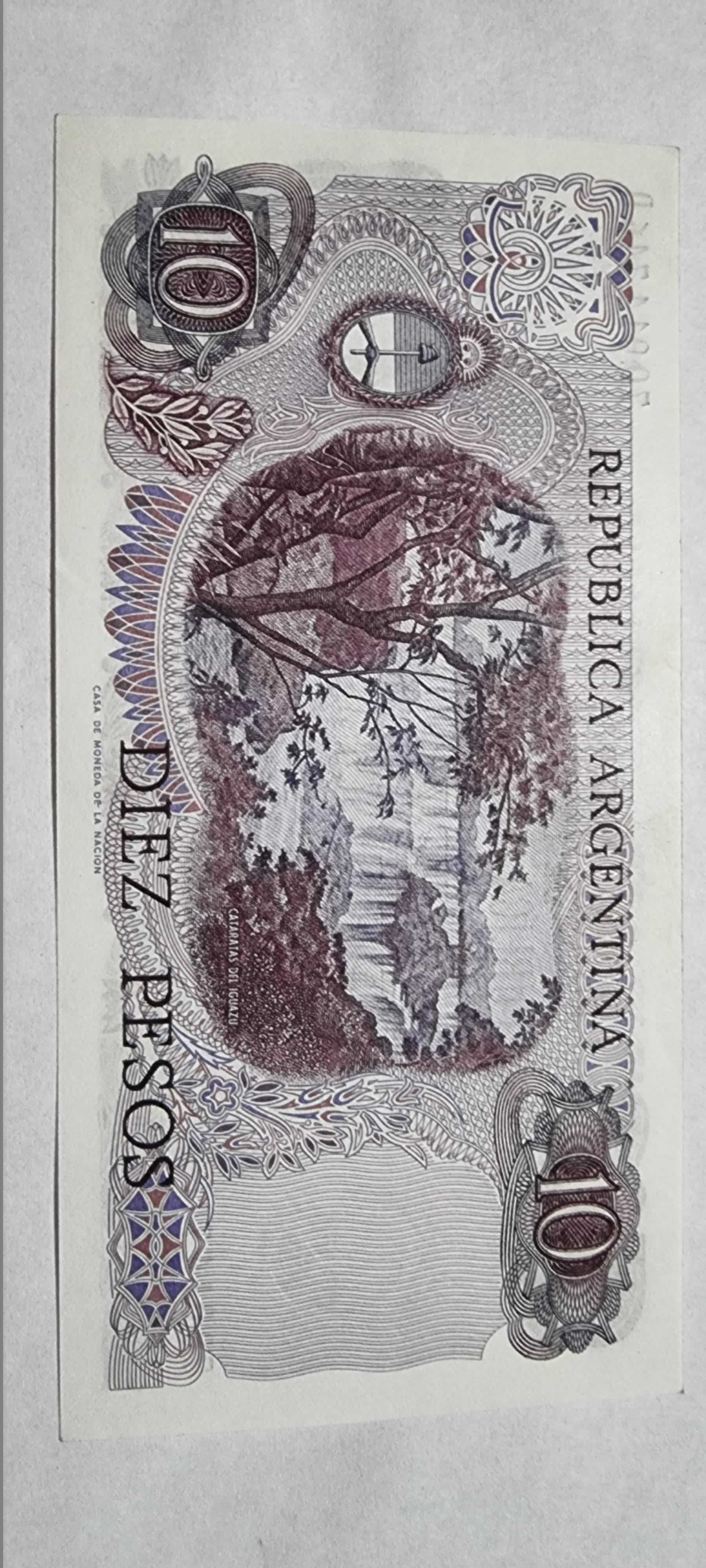 Reverso de 10 Pesos, ND (1970-73)
