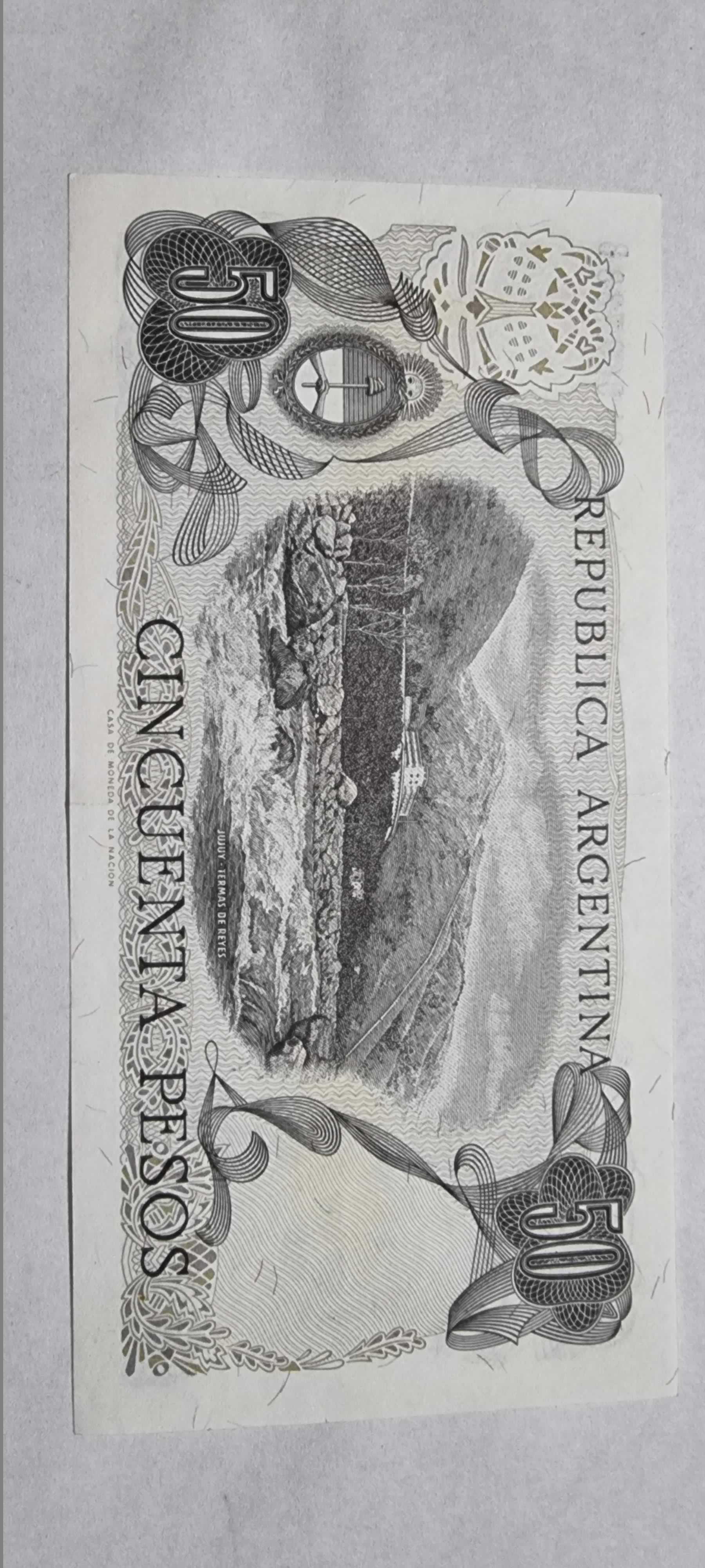 Reverso de 50 Pesos, ND (1972-73)