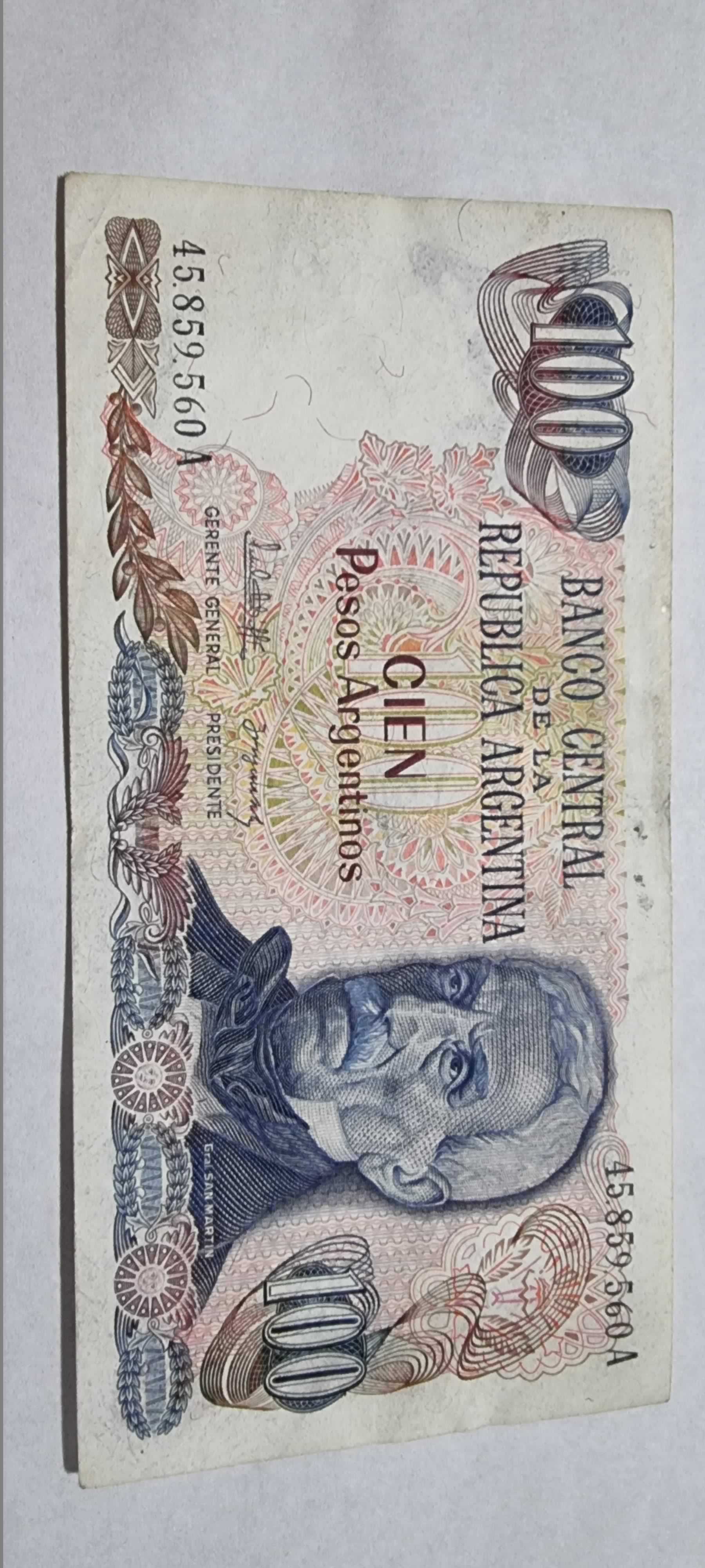 Anverso de 100 Pesos, ND (1973-76), Argentina