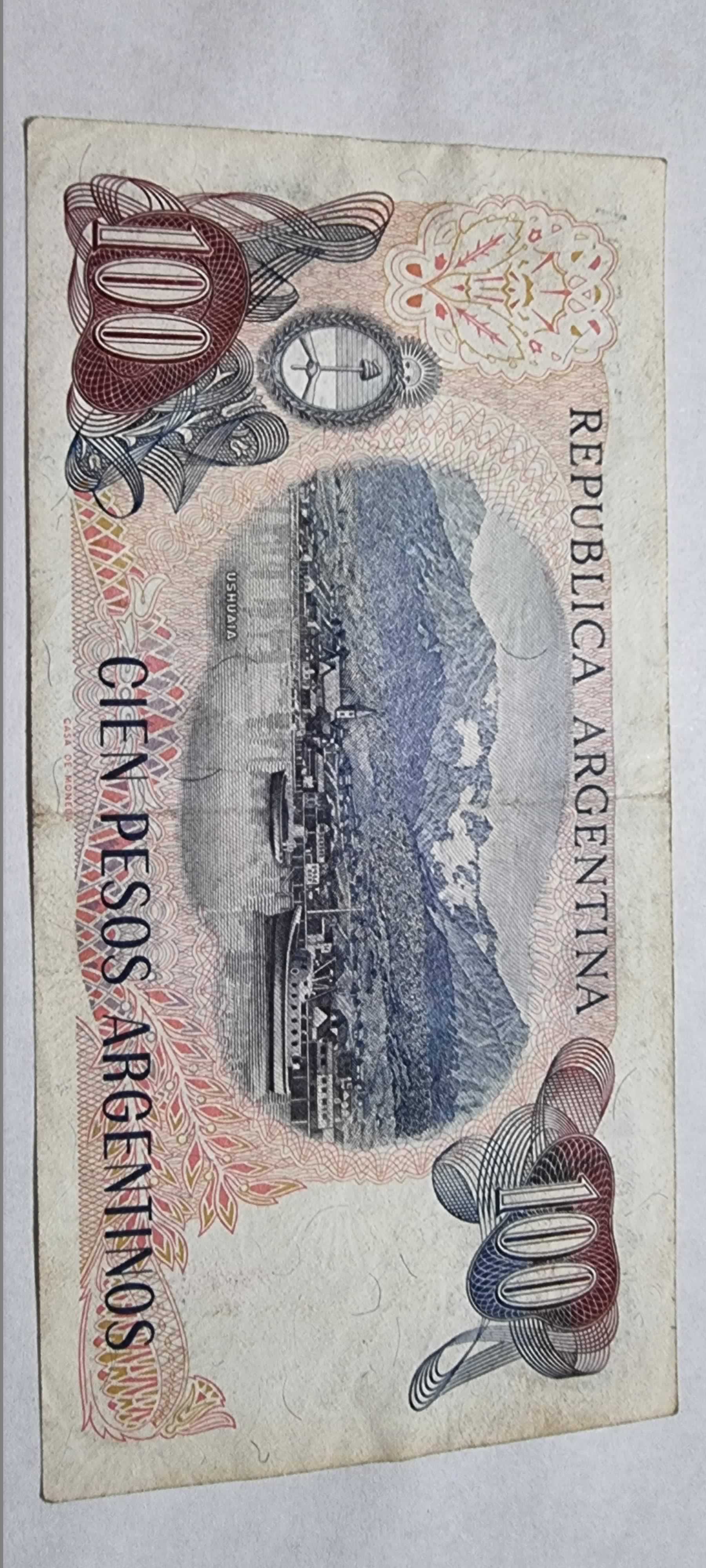 Reverso de 100 Pesos, ND (1973-76), Argentina