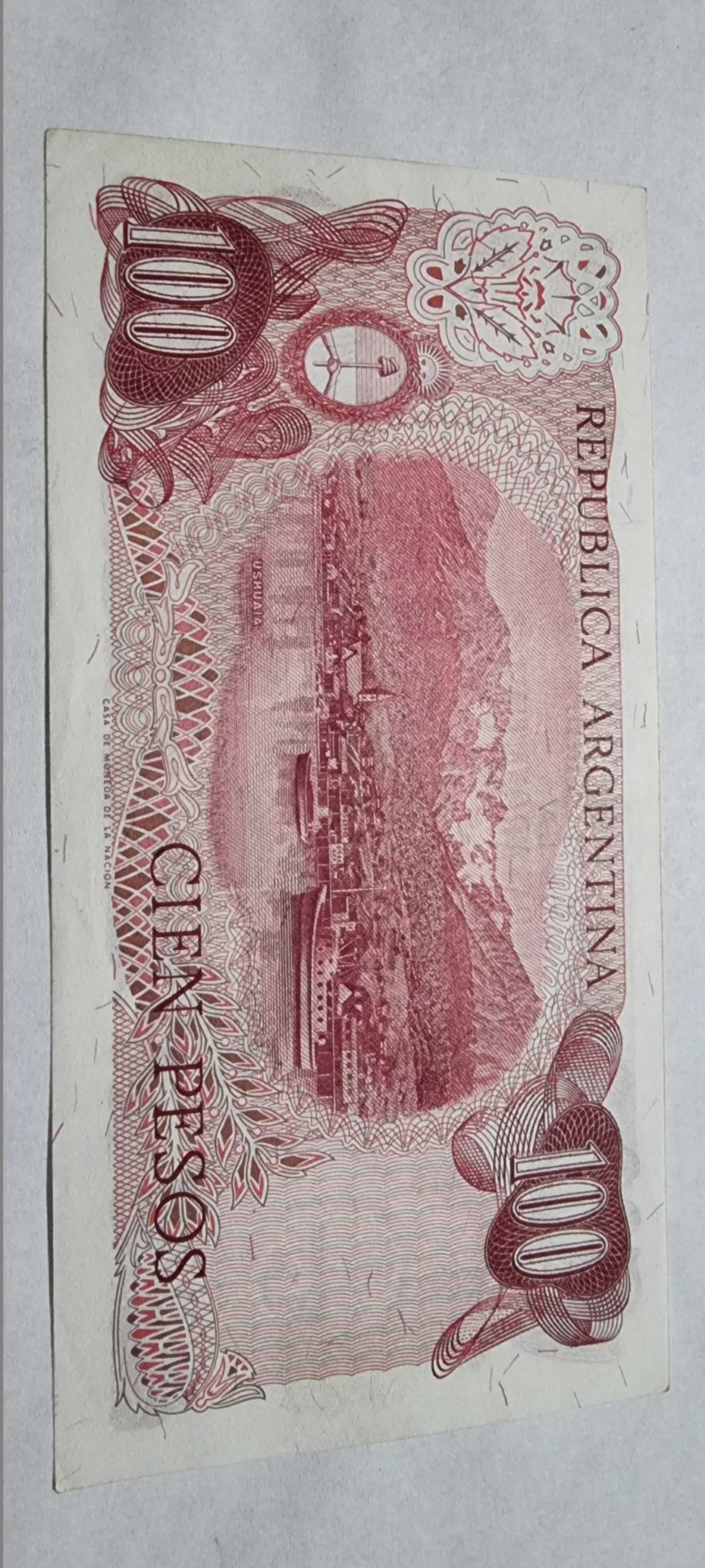 Reverso de 100 Pesos, ND (1971-73), Argentina