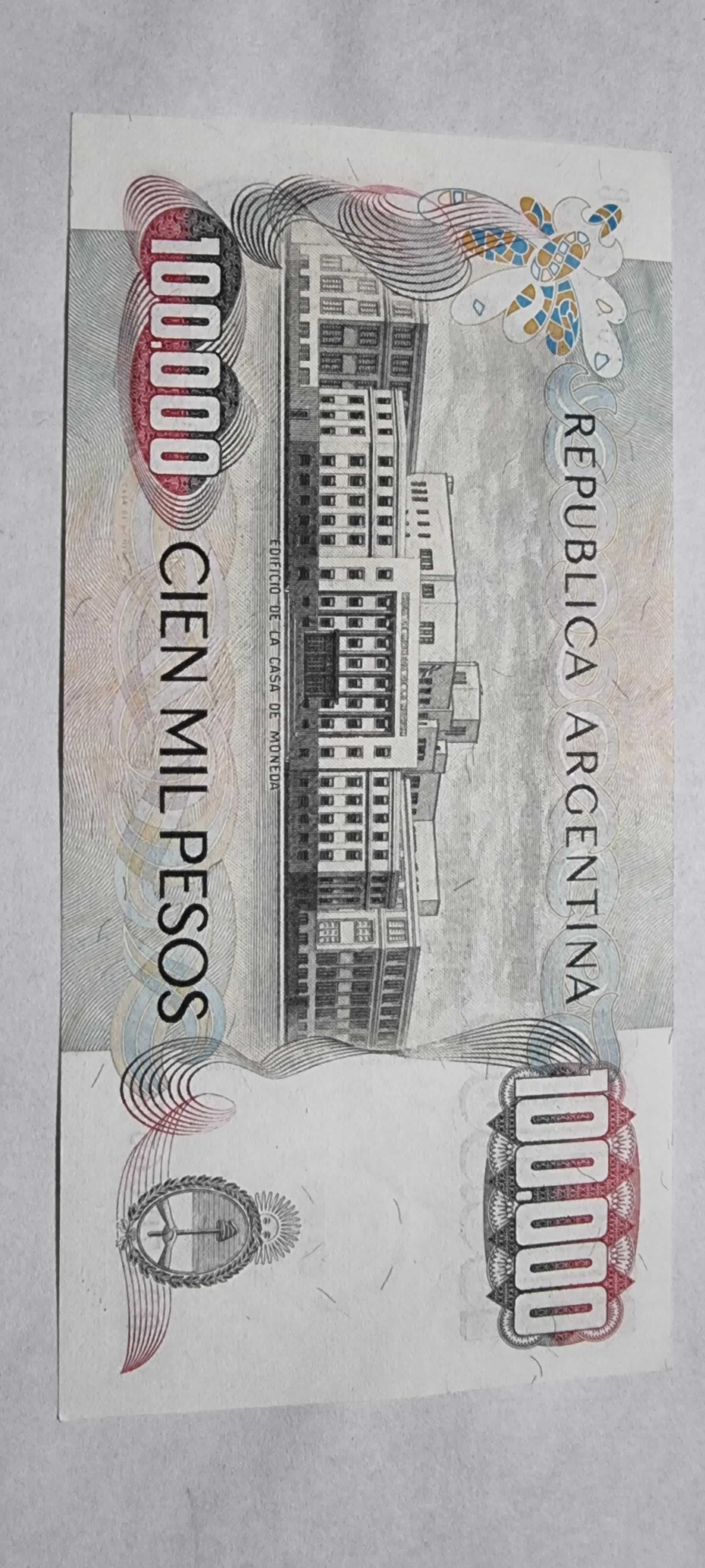 Reverso de 100000 Pesos, ND (1979-83), Argentina