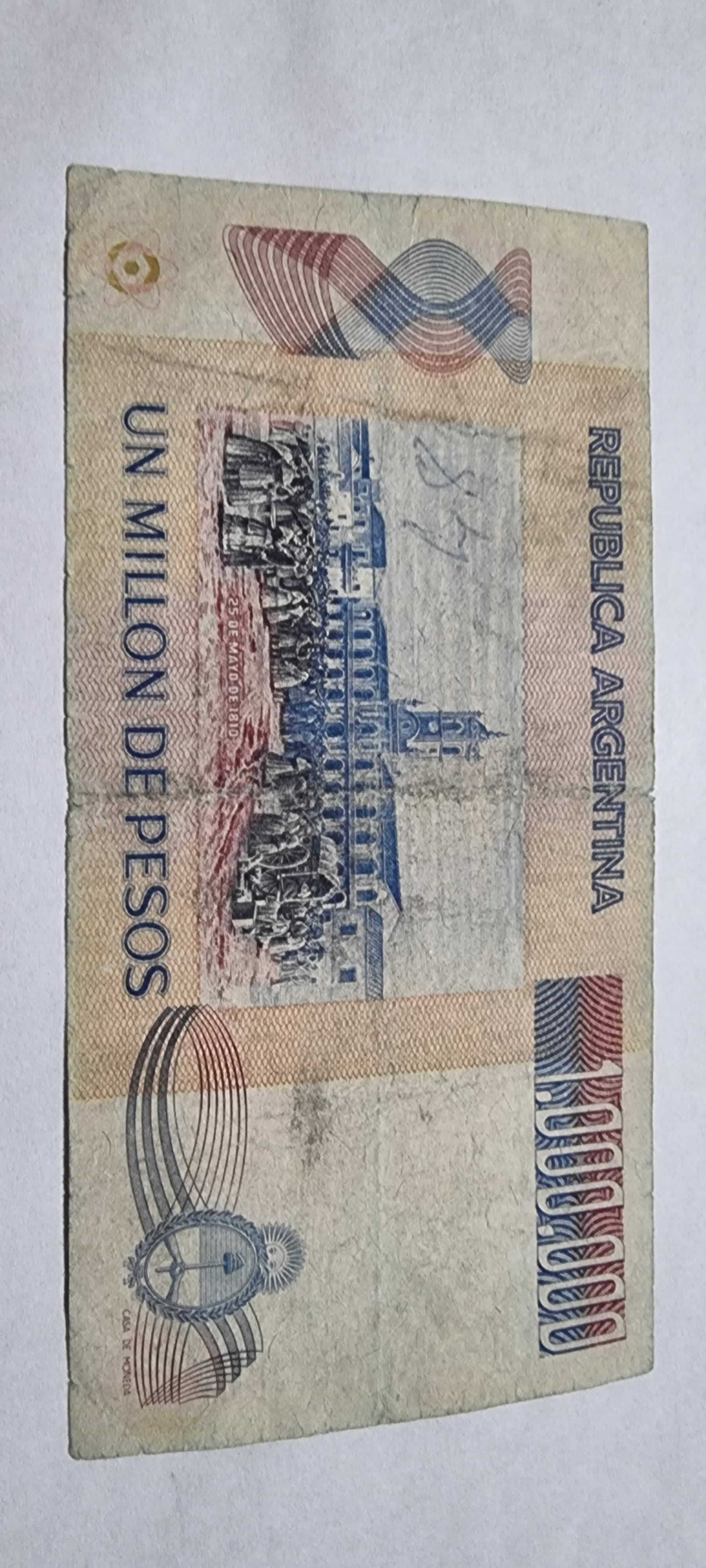 Reverso de 1000000 Pesos, ND (1981-83), Argentina