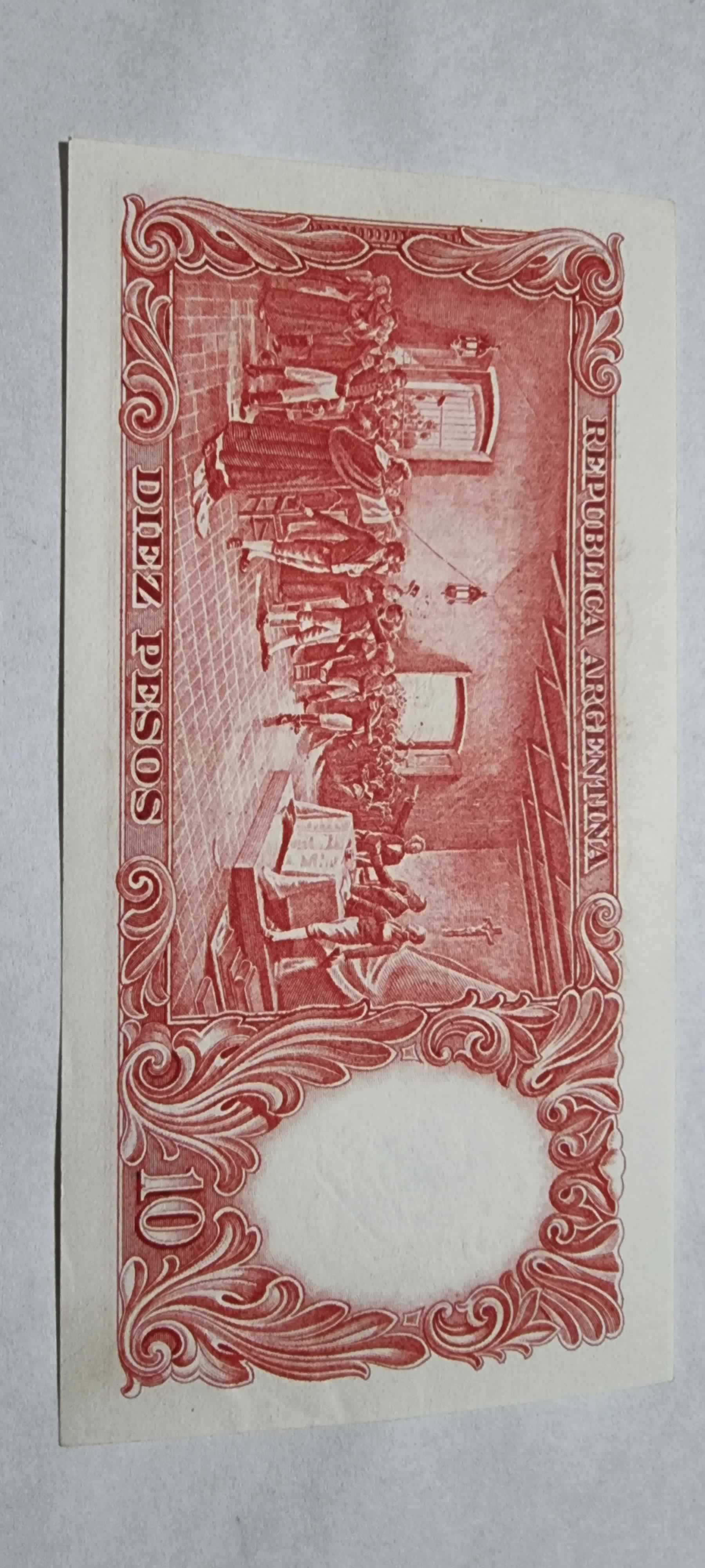 Reverso de 10 Pesos, L. 1935 (1942-1954), Argentina