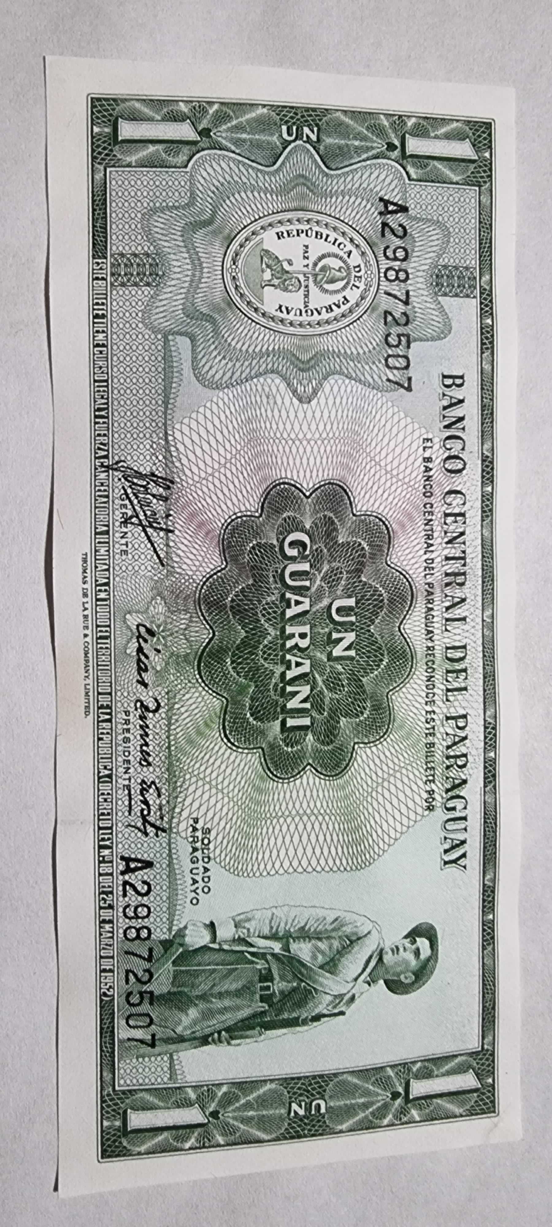 Anverso de 1 Guarani, L. 1952
