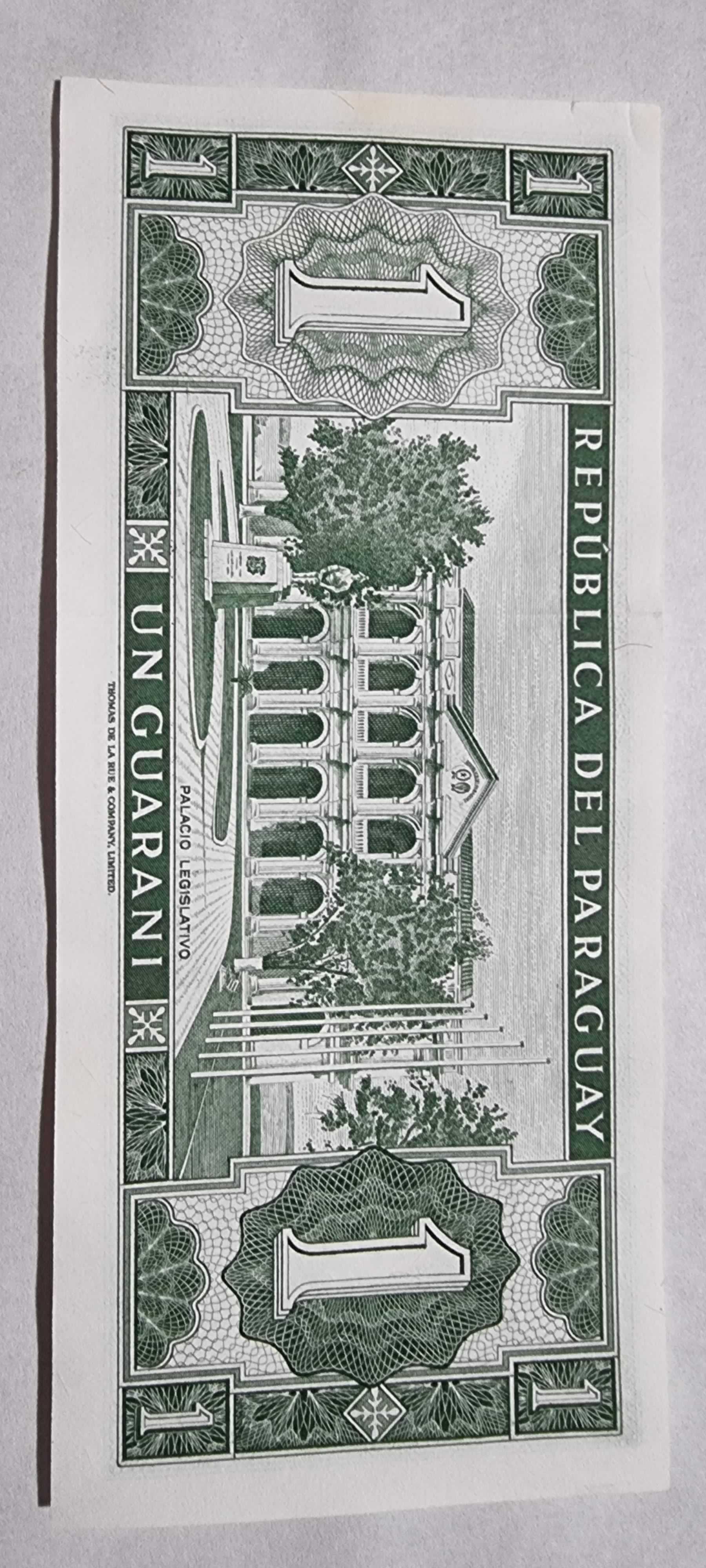 Reverso de 1 Guarani, L. 1952, Paraguay