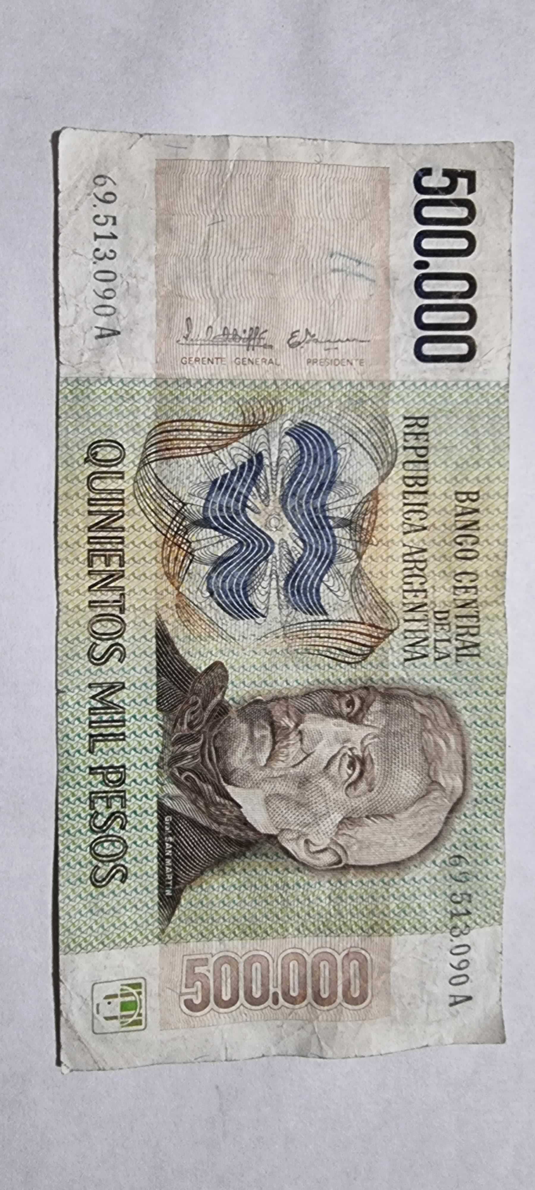 Anverso de 500000 Pesos, ND (1980-83)
