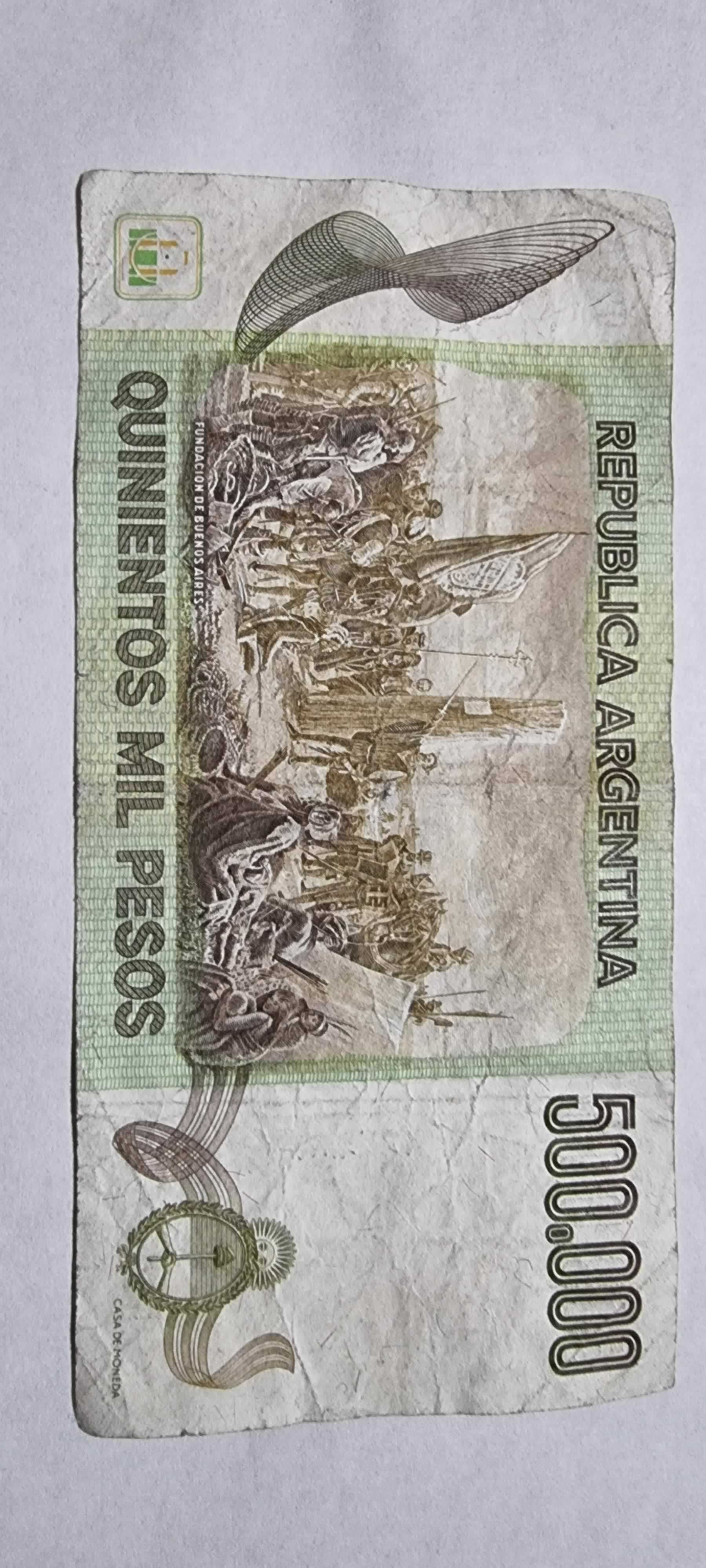 Reverso de 500000 Pesos, ND (1980-83)