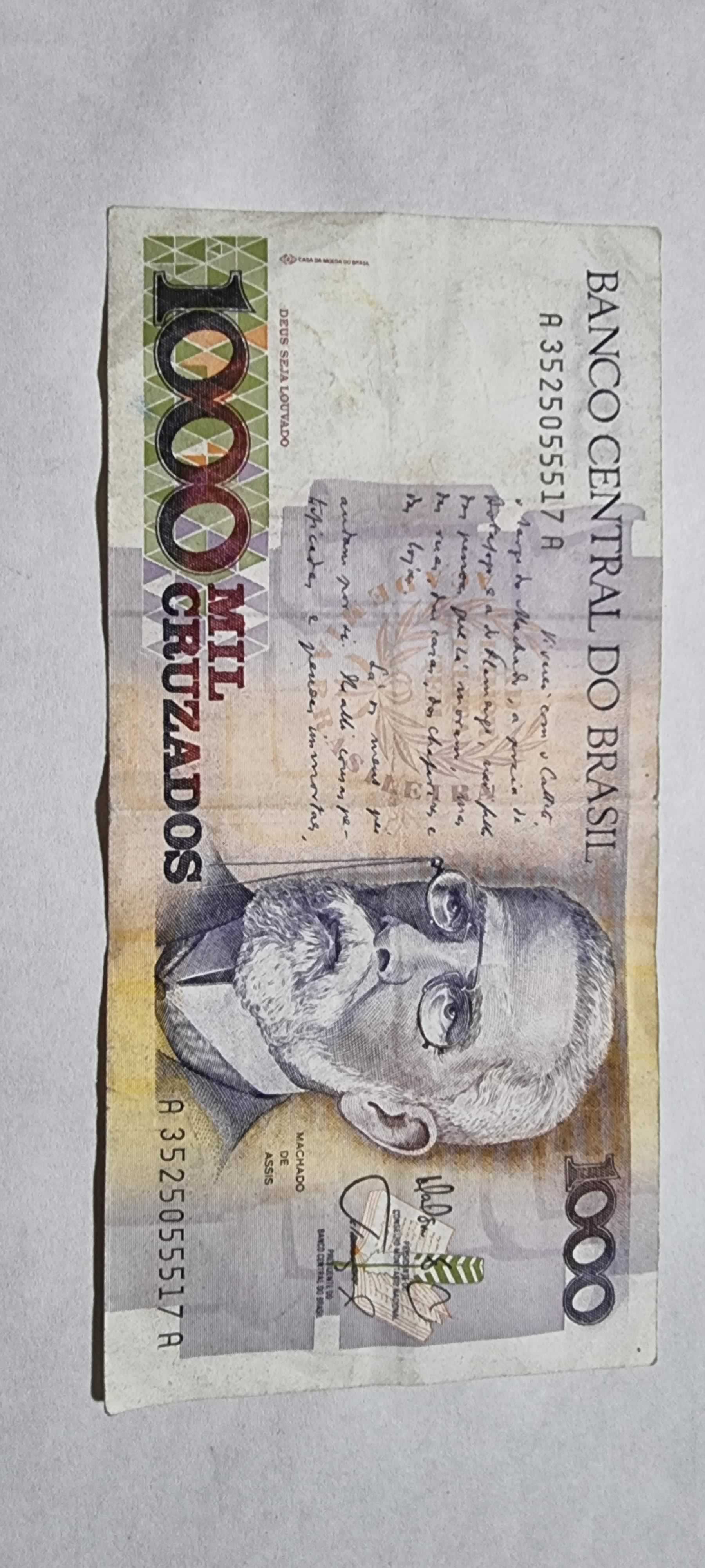 Anverso de 1000 Cruzados, ND (1987-88)