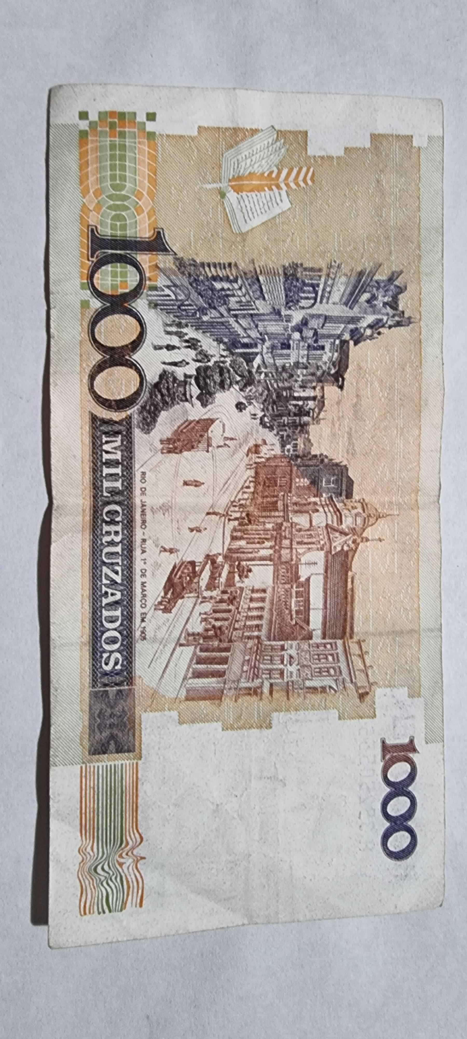 Reverso de 1000 Cruzados, ND (1987-88)