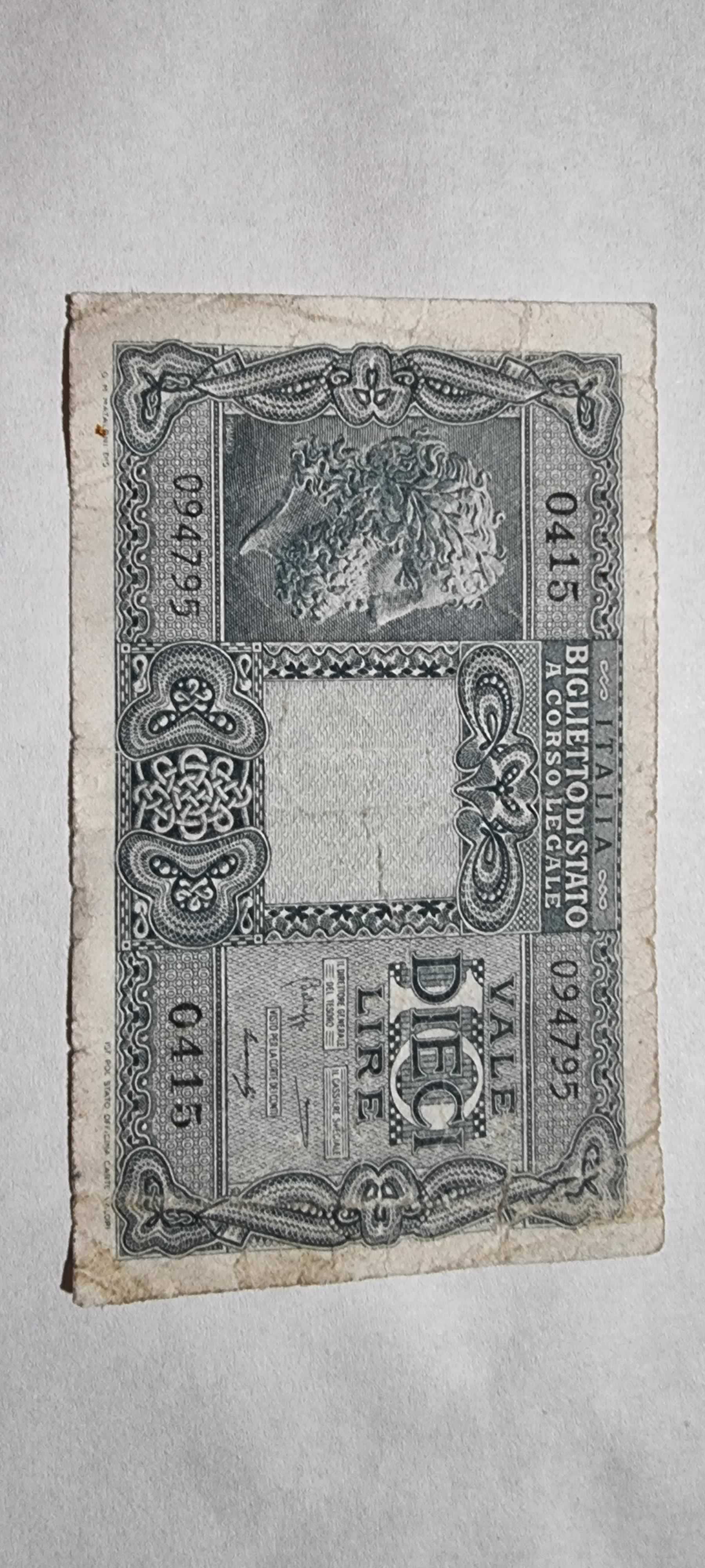 Anverso de 10 Lire, 23.11.1944
