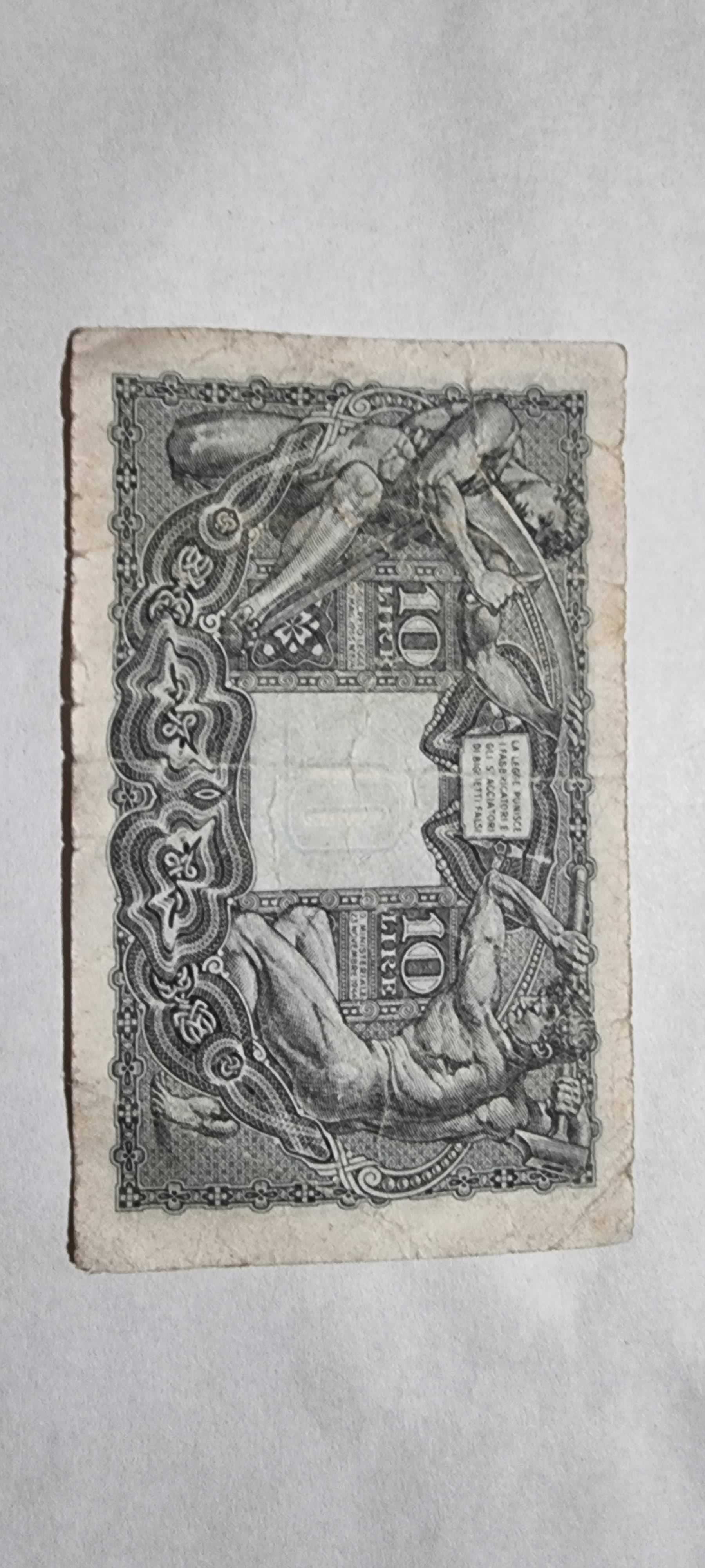 Reverso de 10 Lire, 23.11.1944