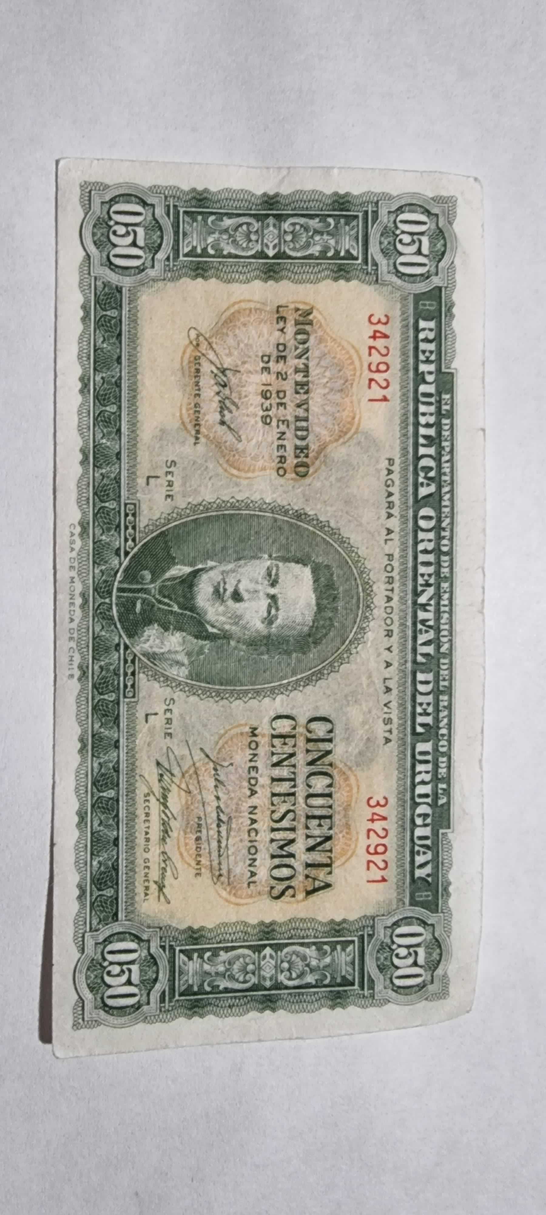 Anverso de 50 Centésimos, 1939