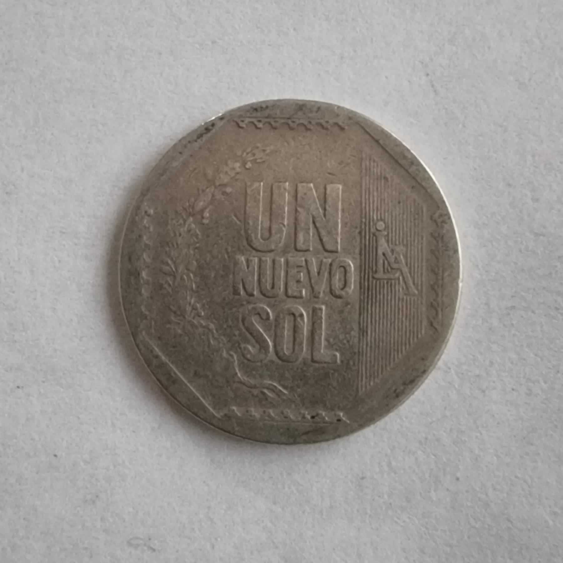 Reverso de 1 Nuevo Sol, 2005 LIMA