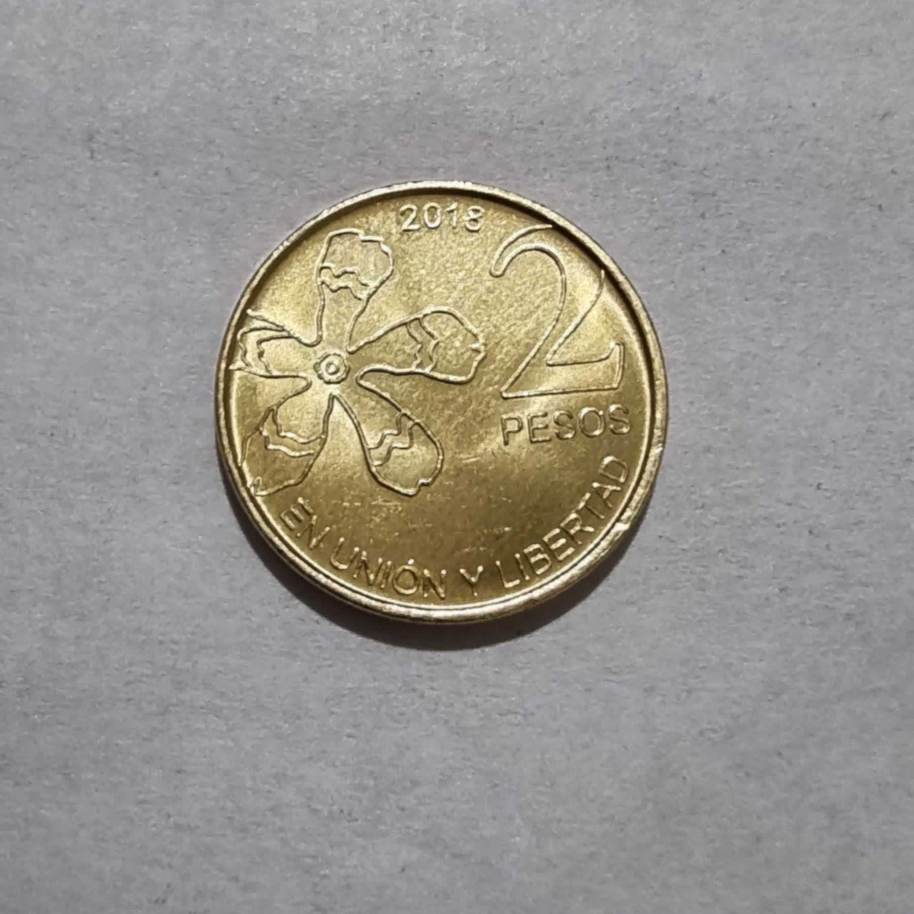 Reverso de 2 Pesos, 2018