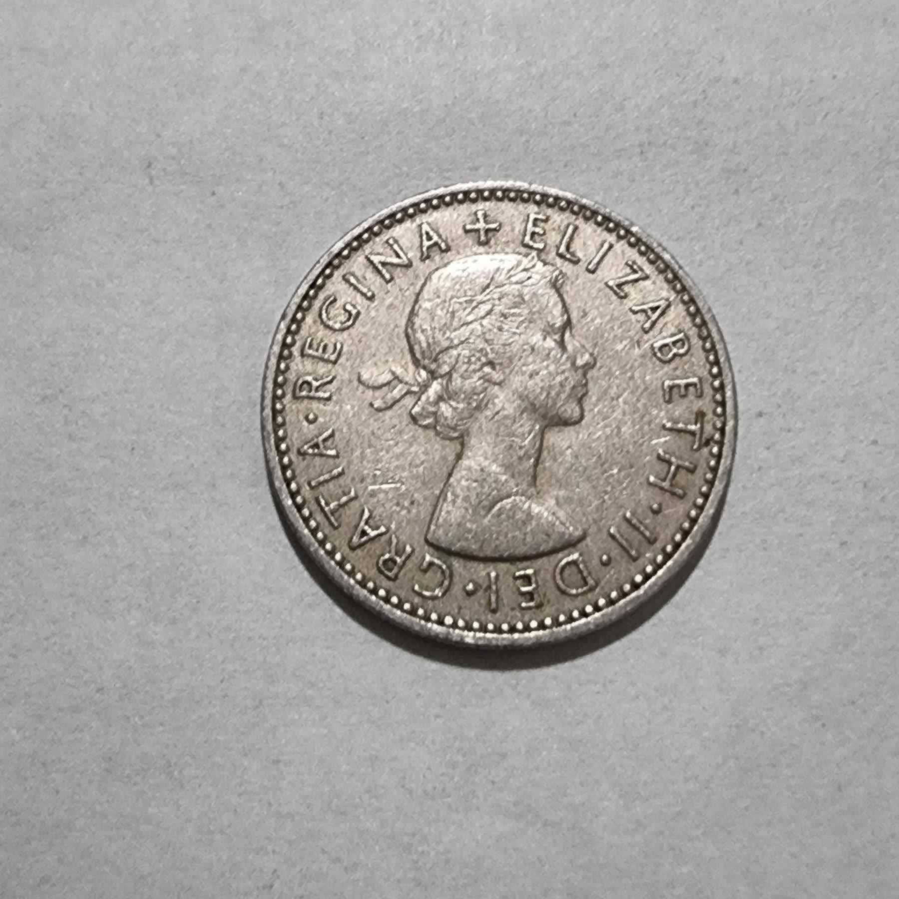 Anverso de 1 Shilling, 1959