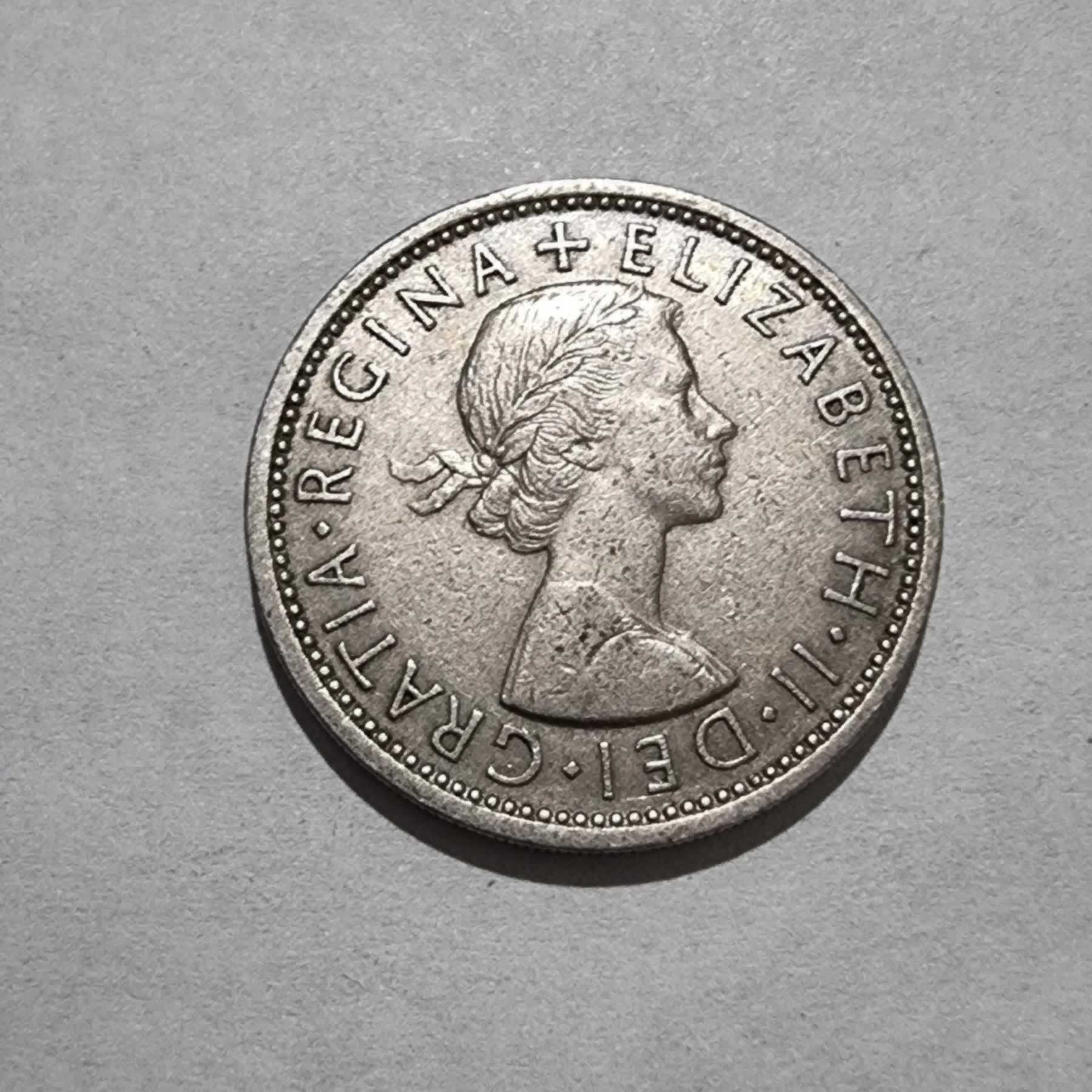 Anverso de 2 Shillings, 1965