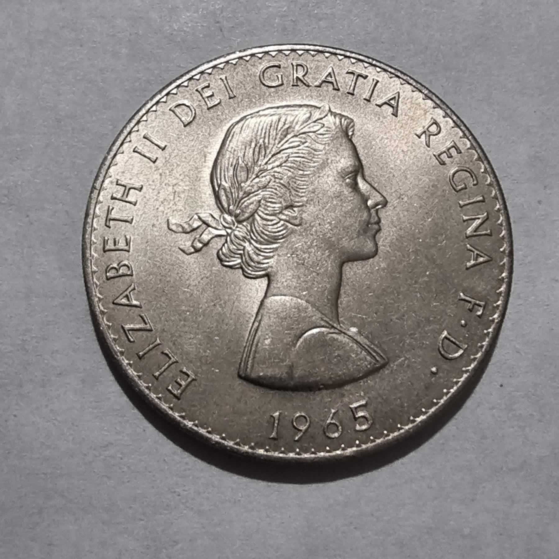 Anverso de 1 Crown, 1965