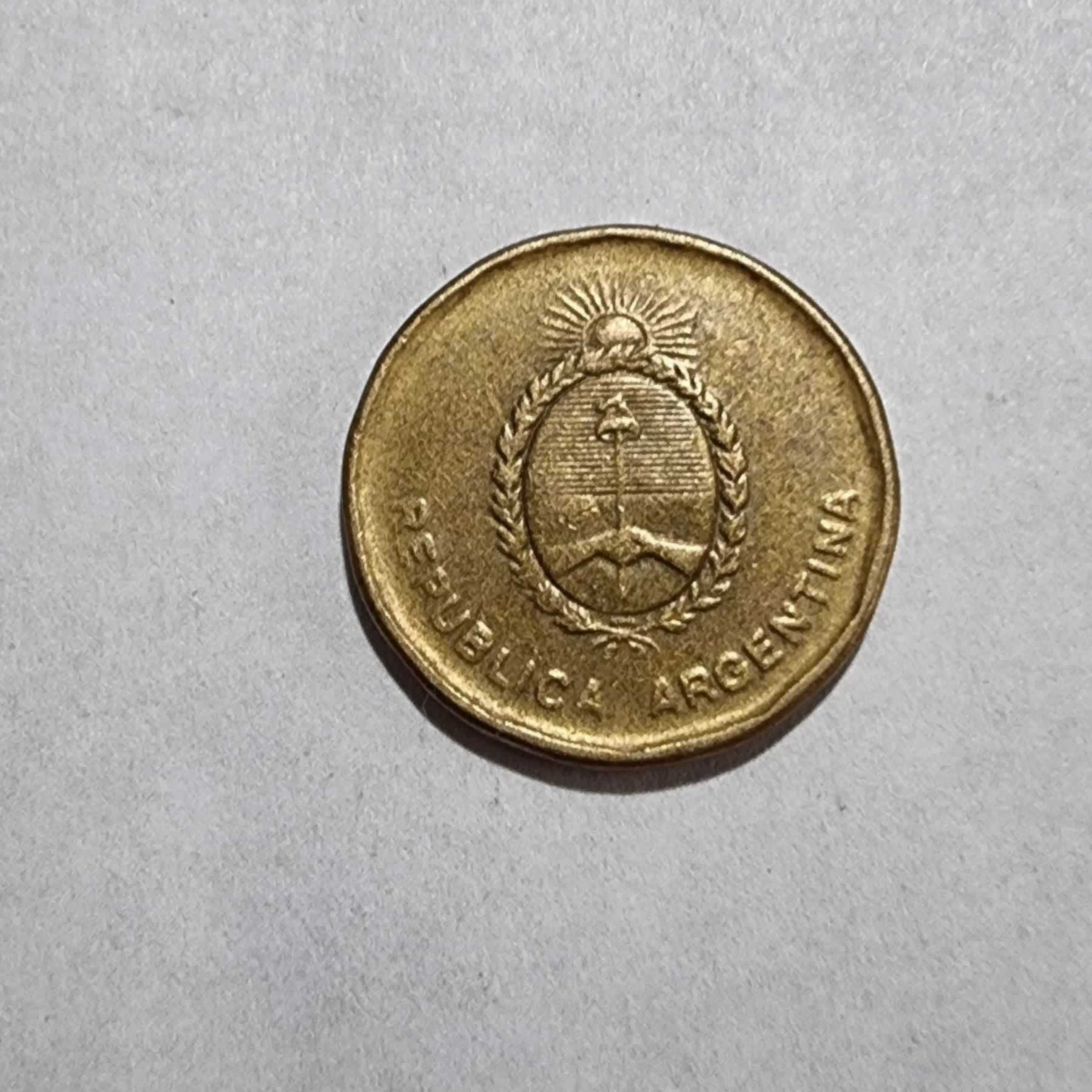 Anverso de 10 Centavos, 1987, Argentina
