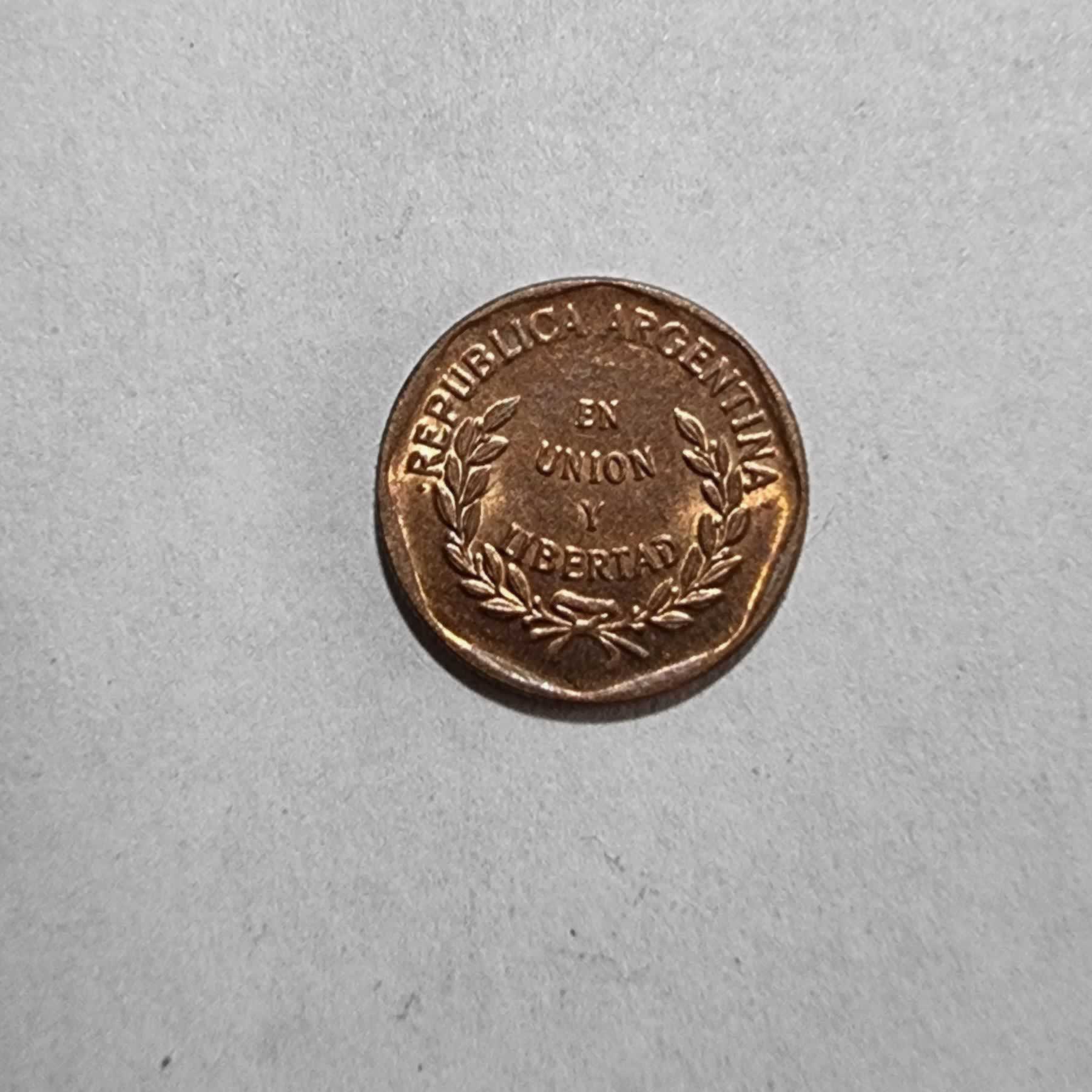 Anverso de 1 Centavo, 2000, Argentina