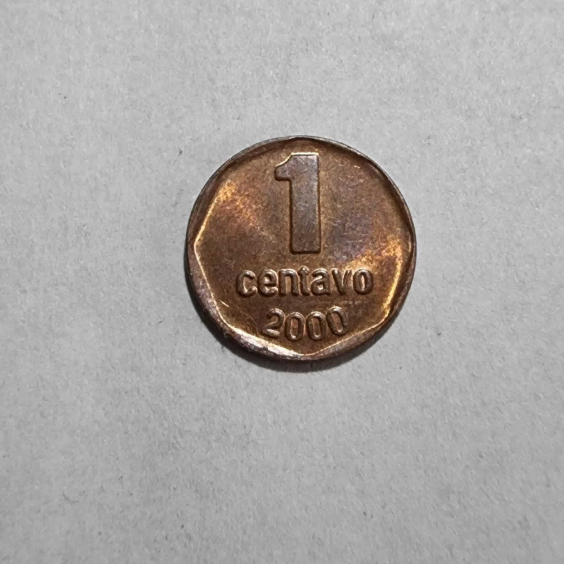 Reverso de 1 Centavo, 2000, Argentina