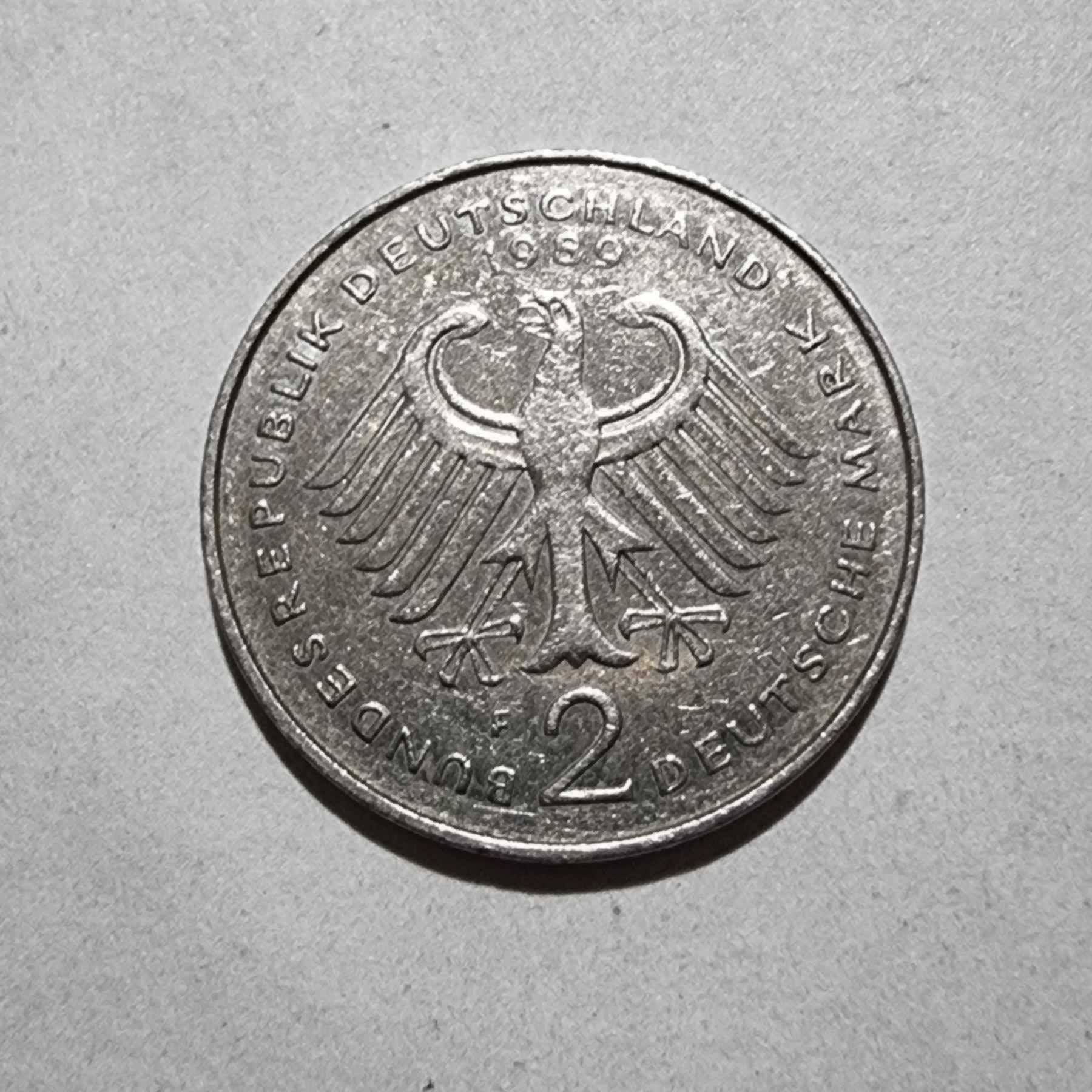 Reverso de 2 Mark, 1989 F