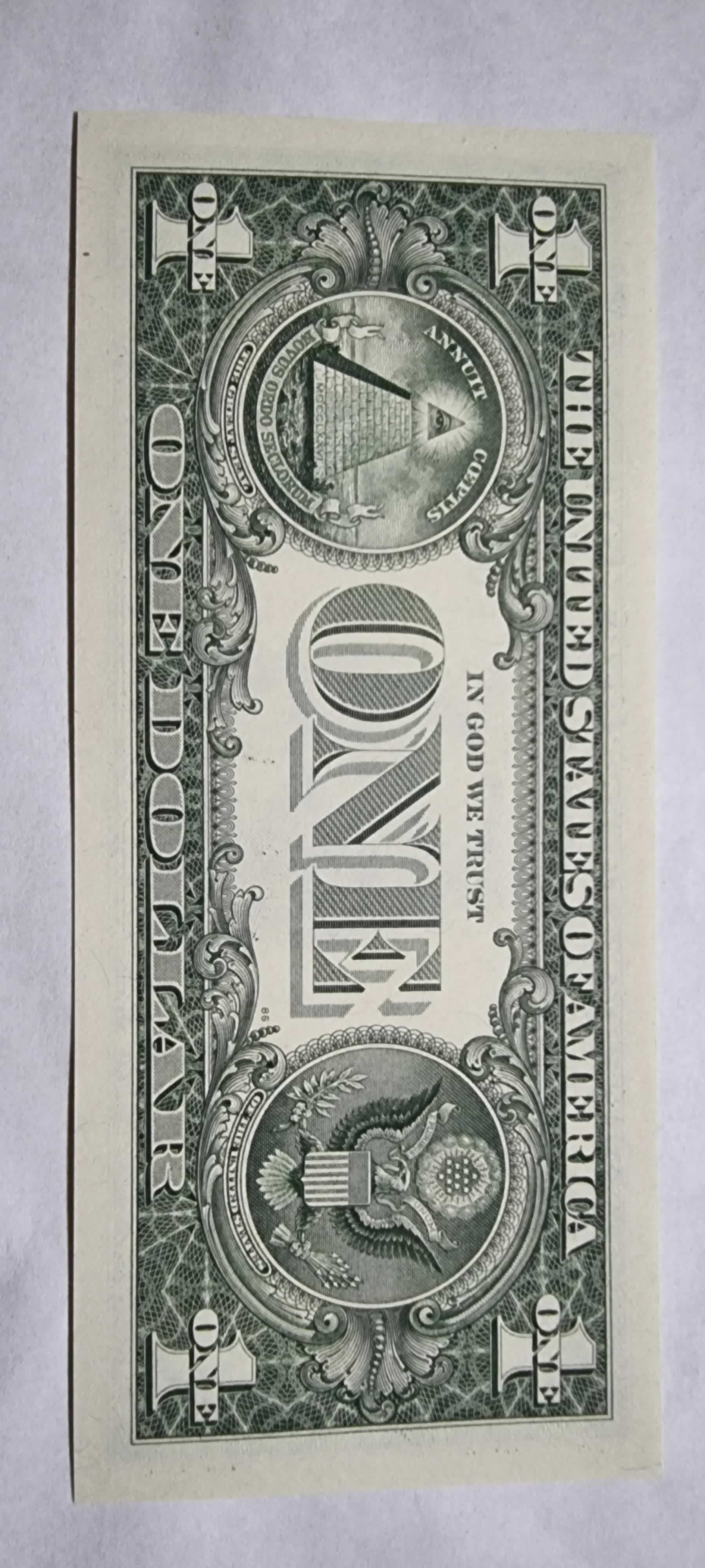 Reverso de 1 Dollar, 2013, Estados Unidos