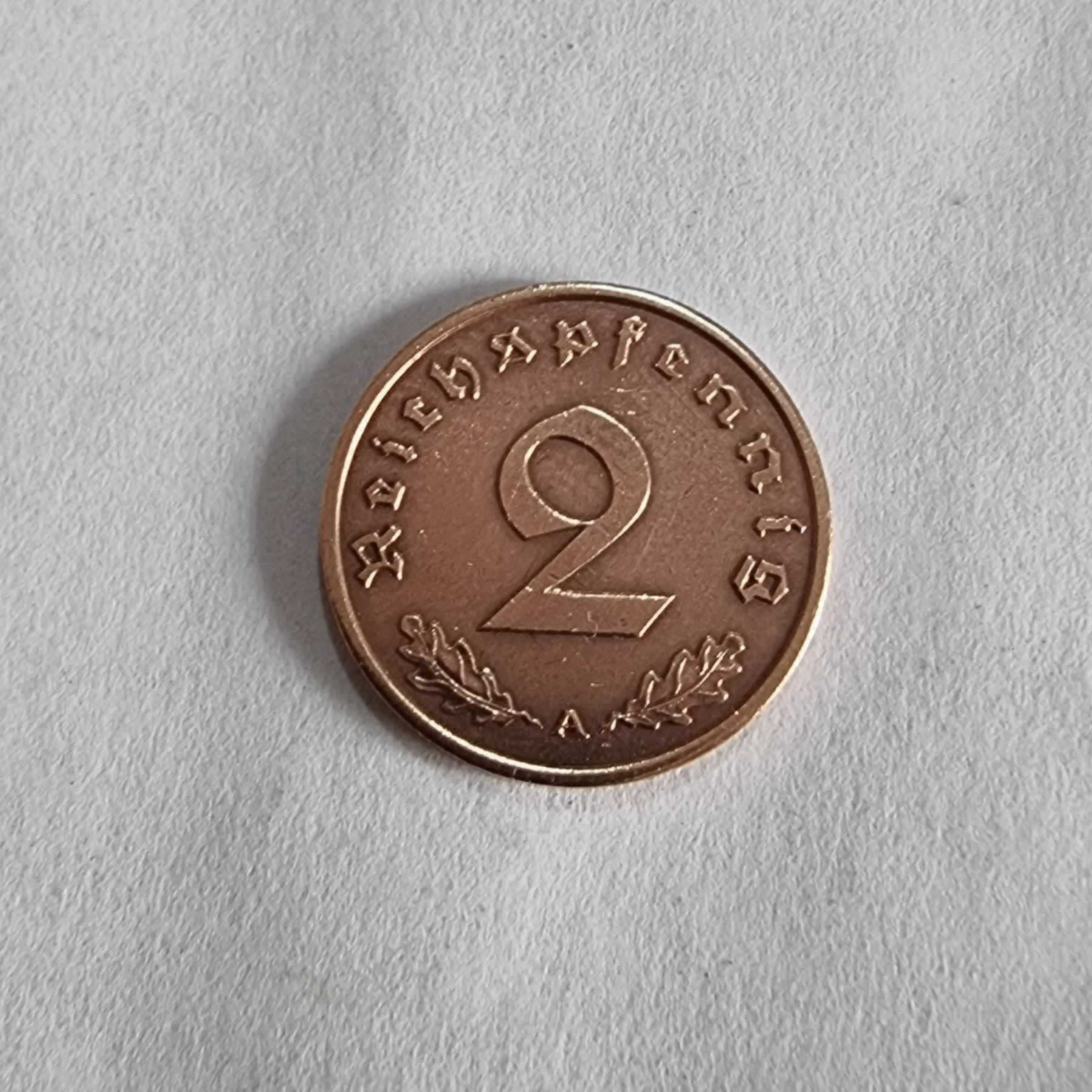 Reverso de 2 Reichspfennig, 1939 A