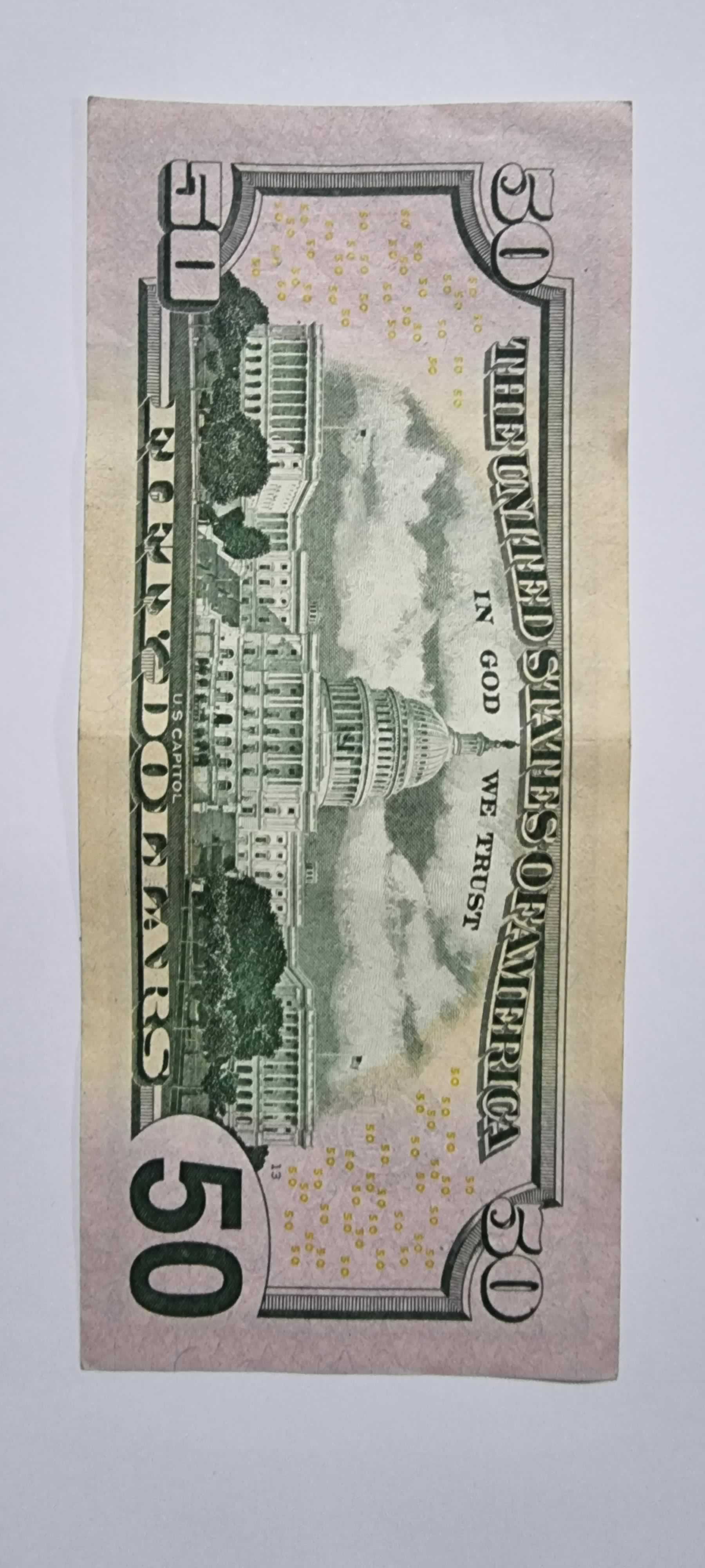 Reverso de 50 Dollars, 2006, Estados Unidos