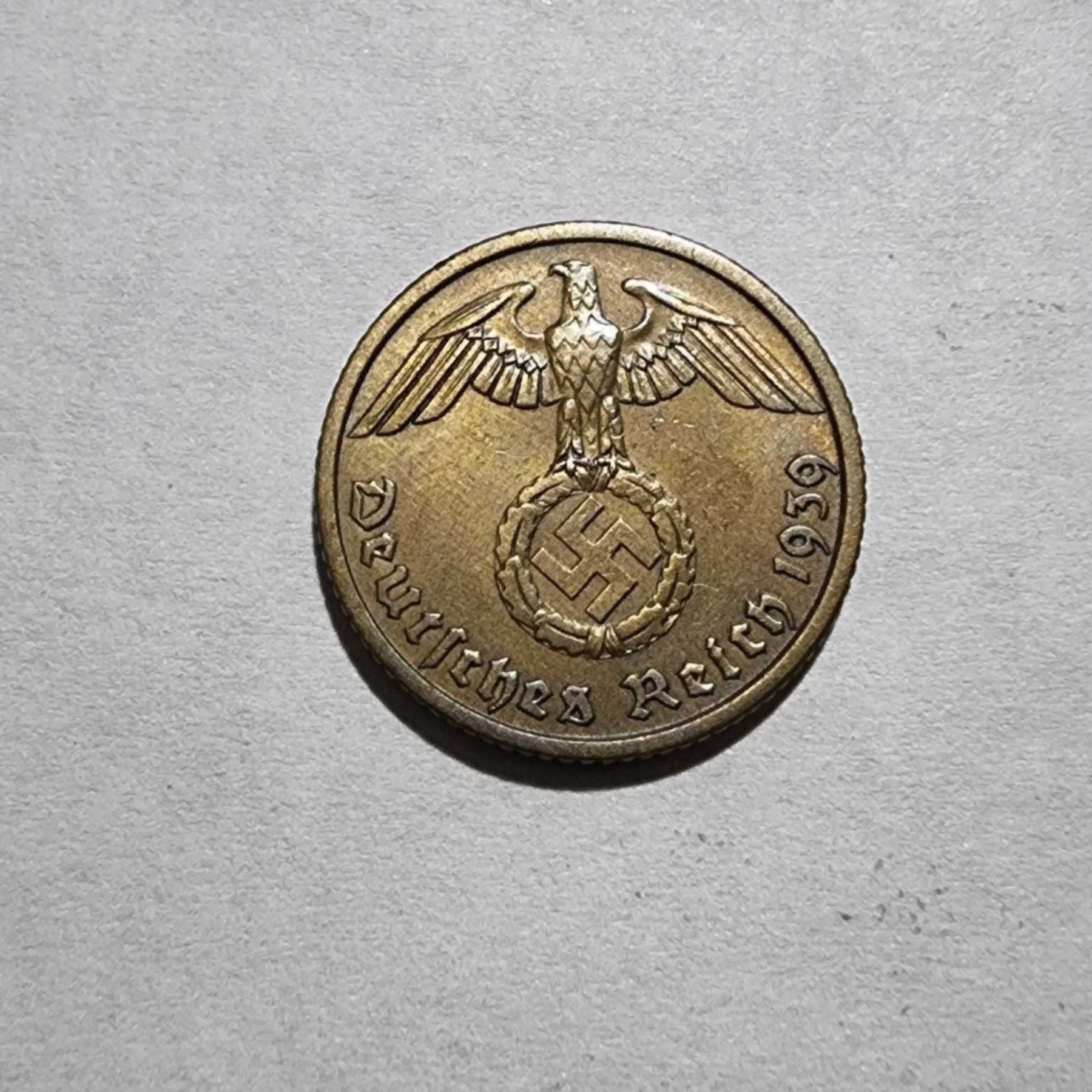 Anverso de 10 Reichspfennig, 1939 F