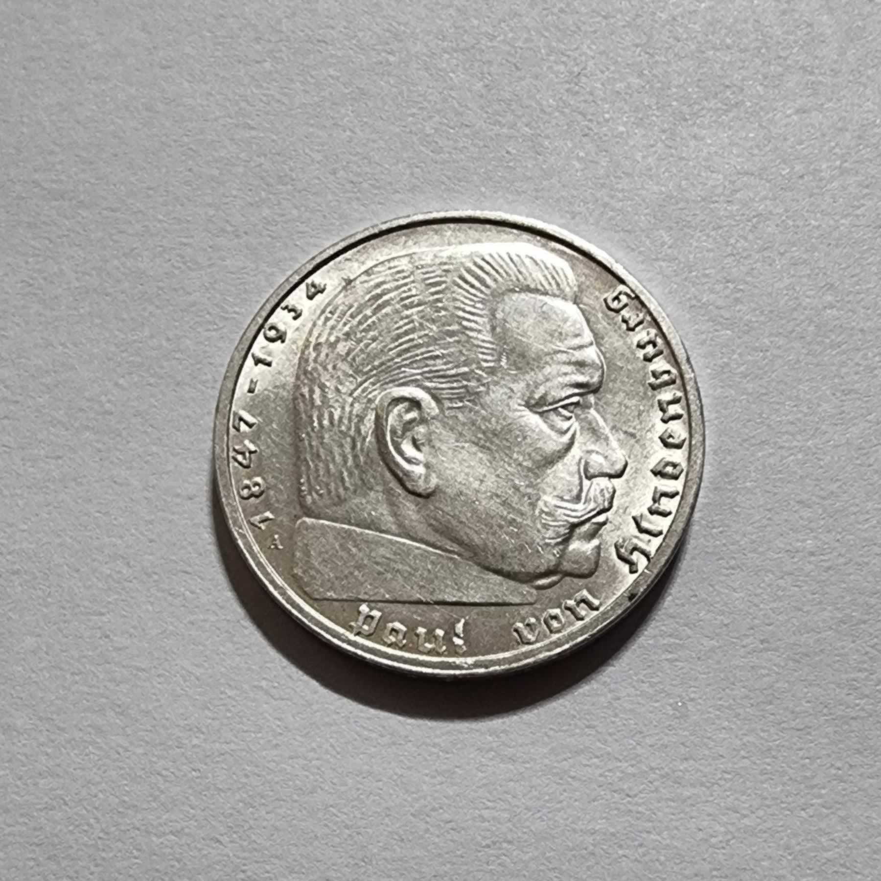 Anverso de 2 Reichsmark, 1939 A
