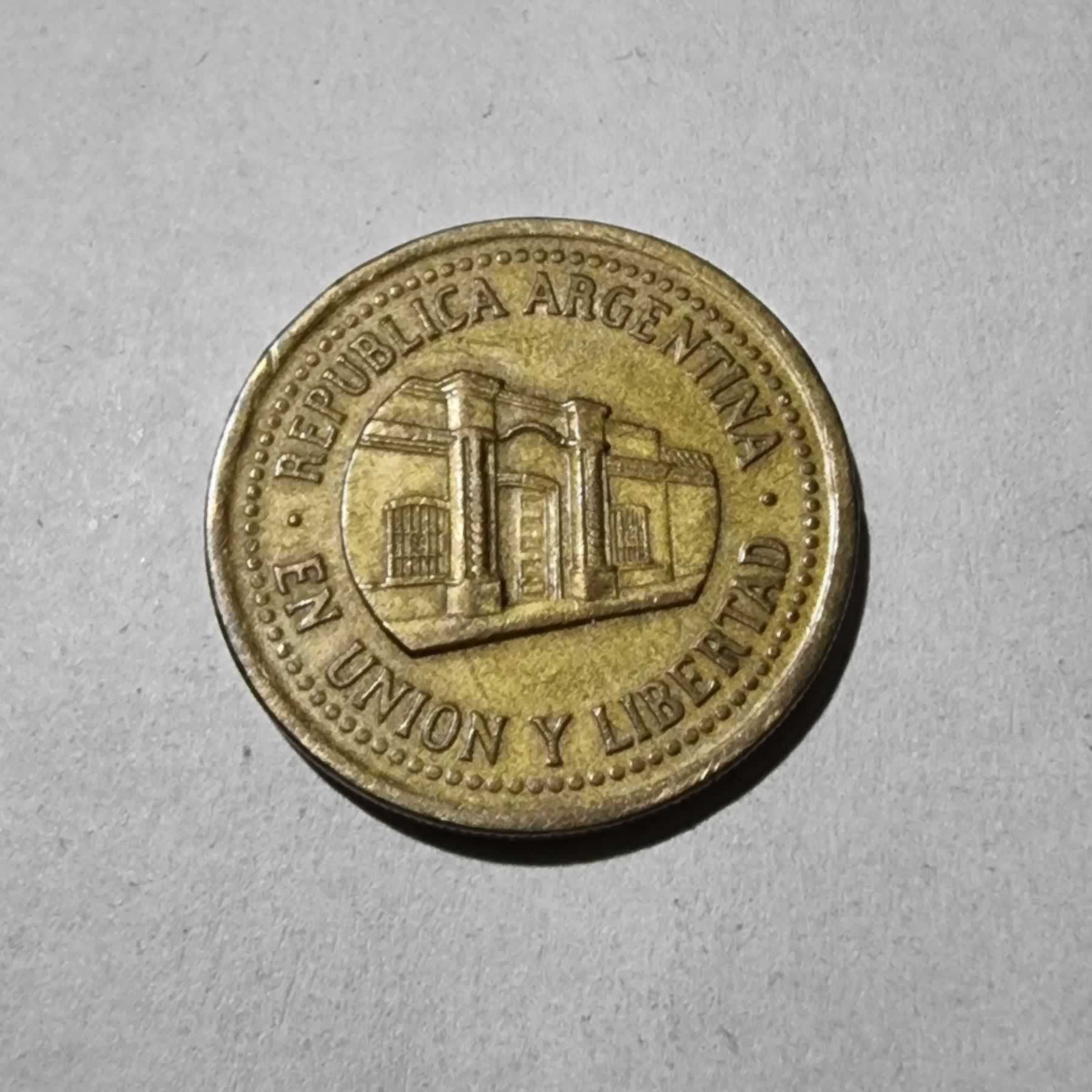 Anverso de 50 centavos, 1993, Argentina