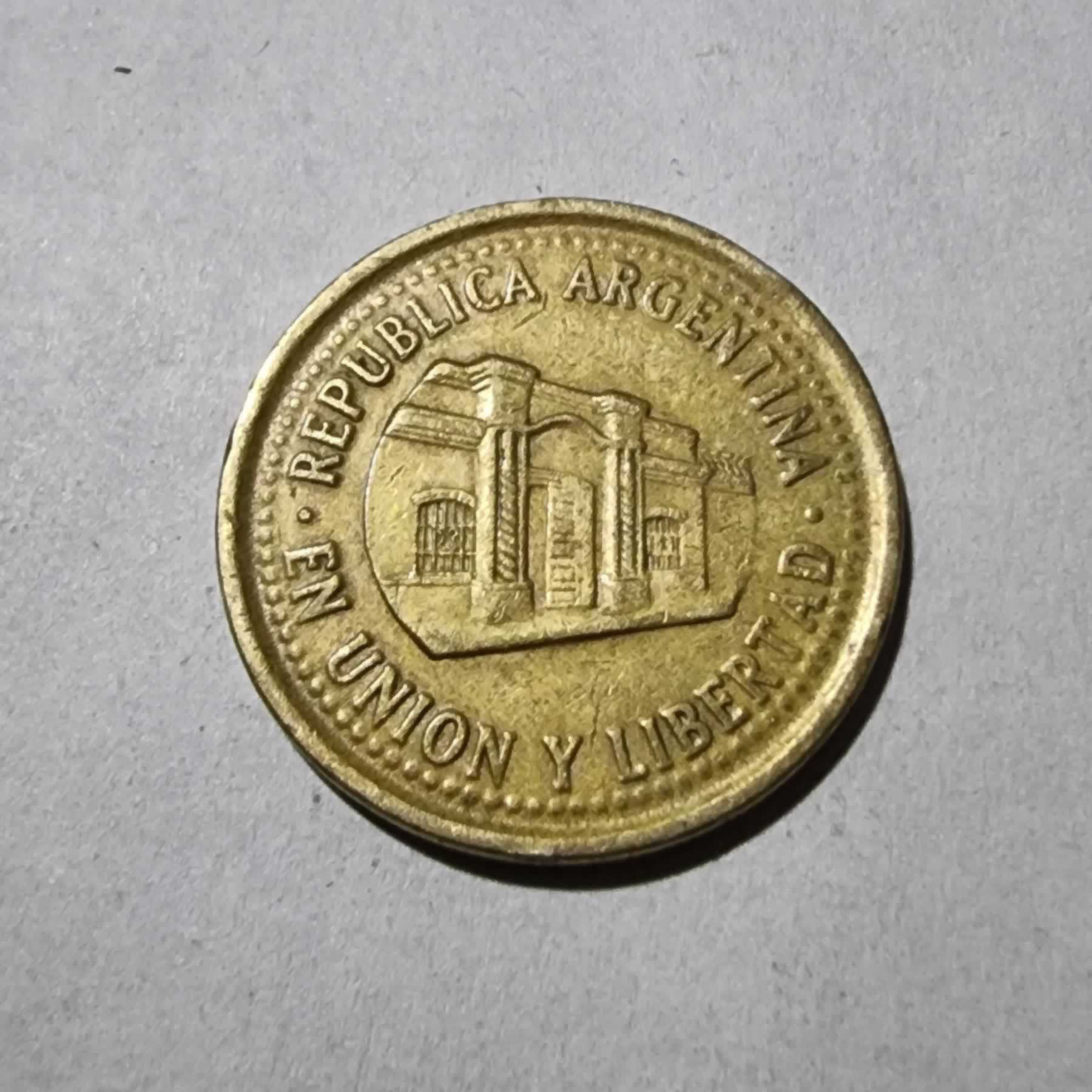 Anverso de 50 centavos, 1993, Argentina